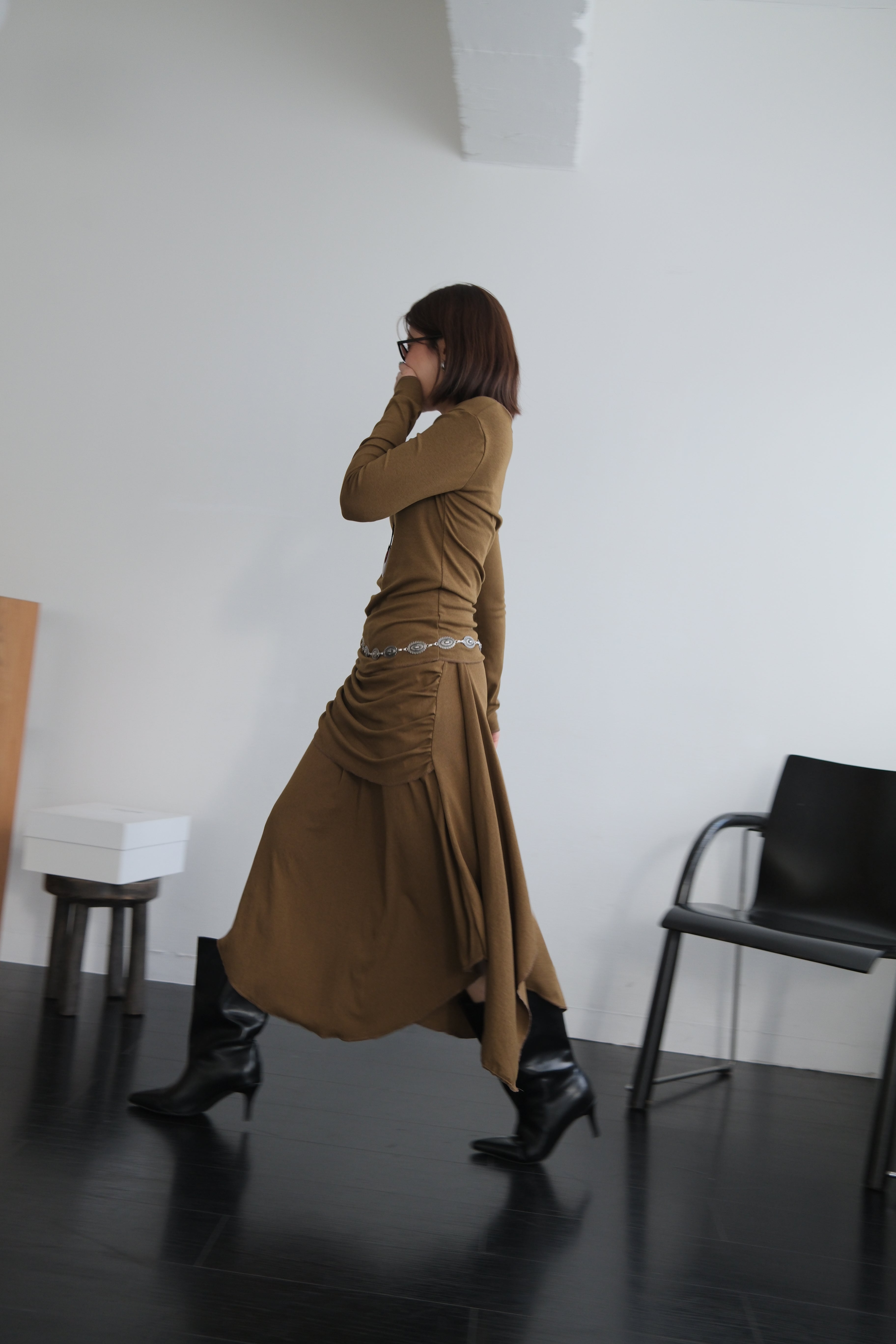 Evely unbalance skirt