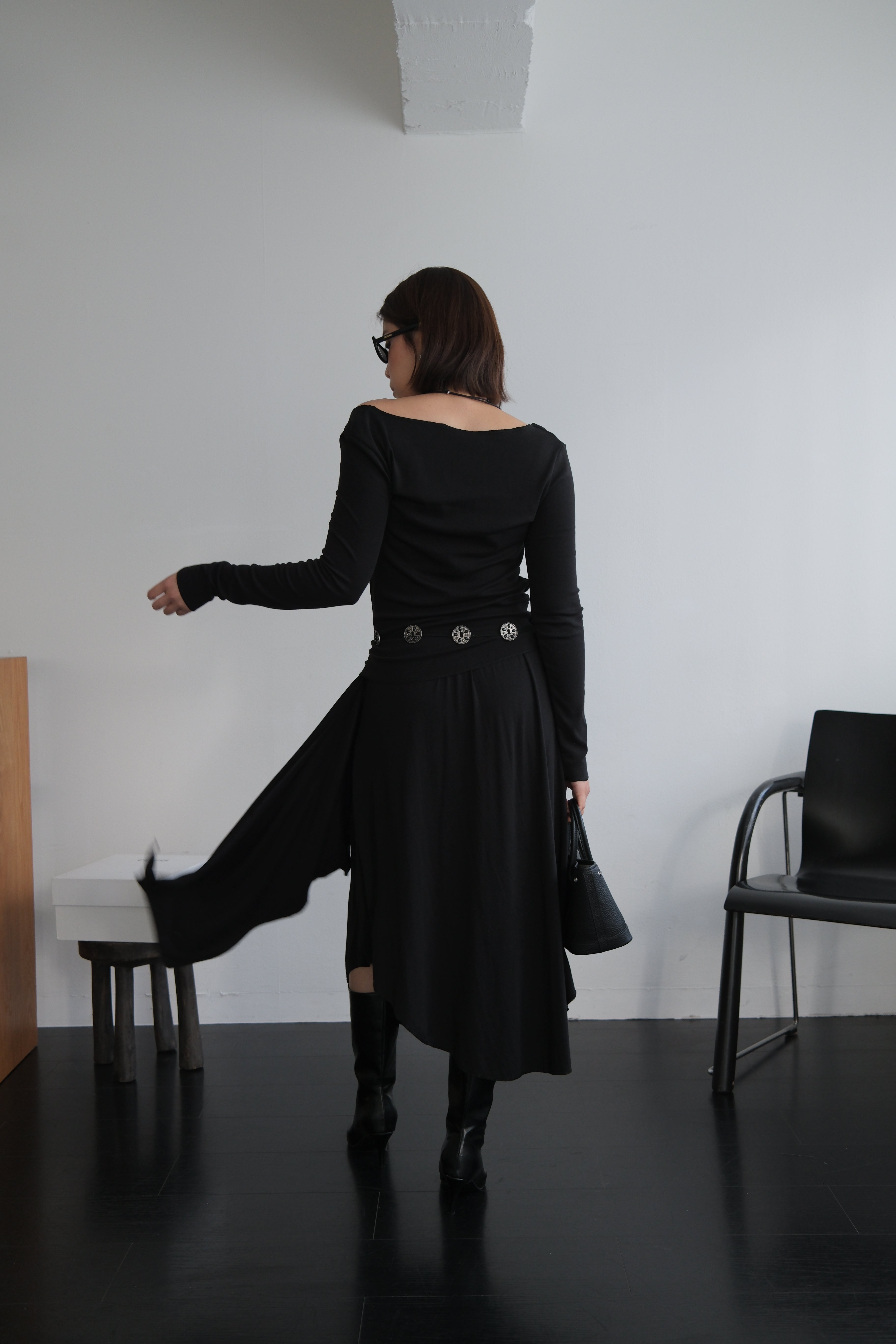 Evely unbalance skirt