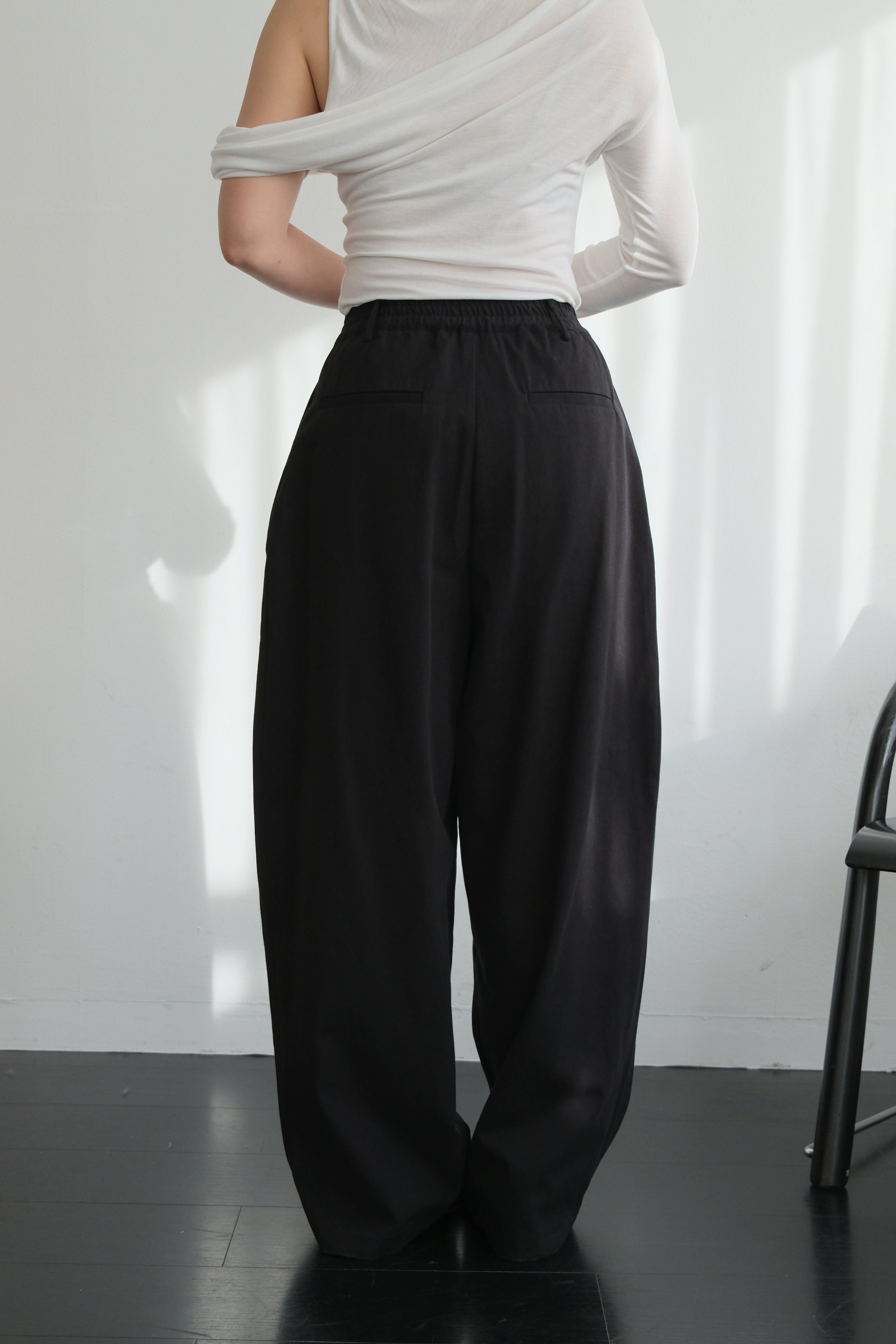 Polly elasticated waist wide leg pants