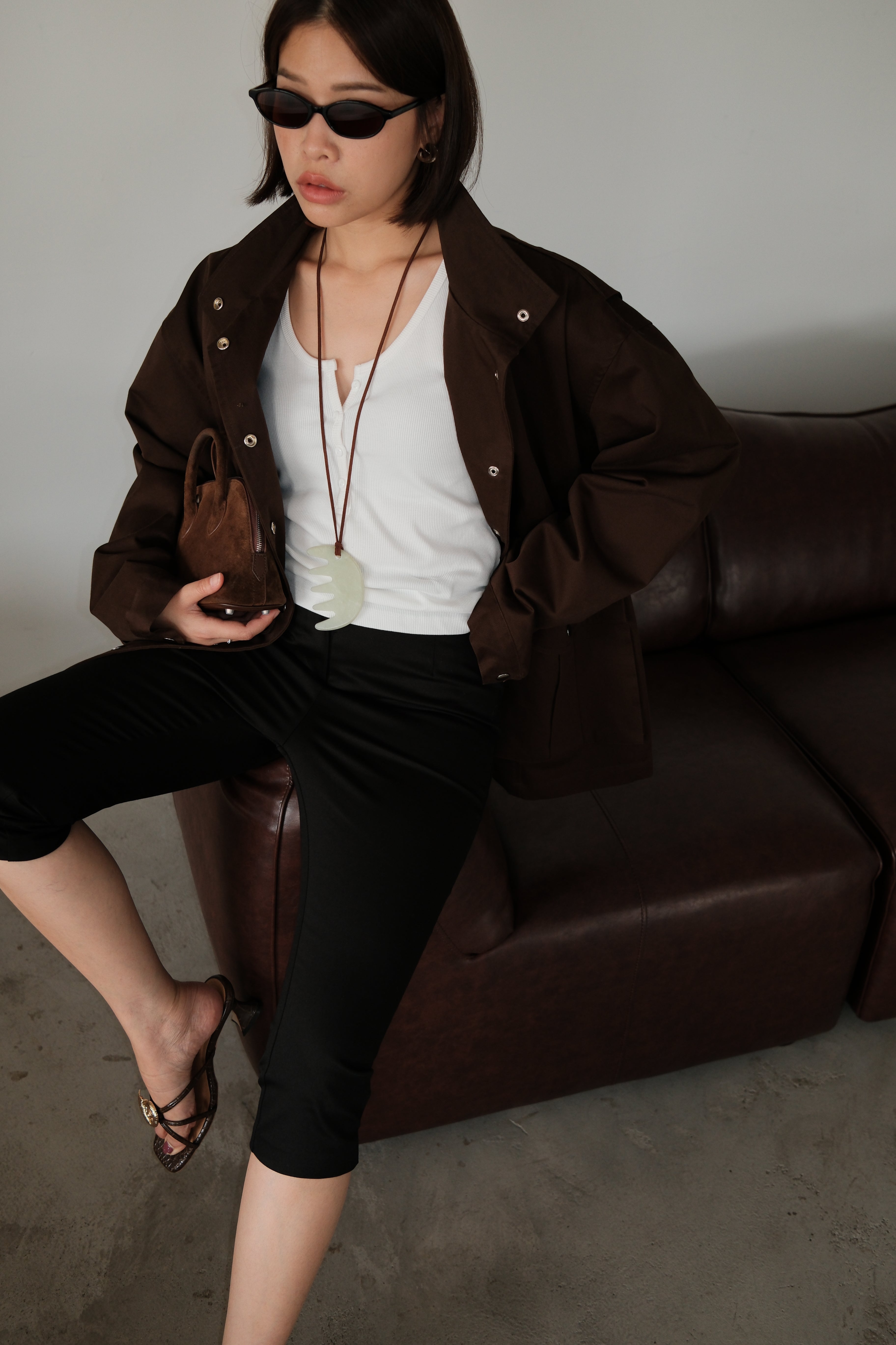 Lise high-rise capri pants