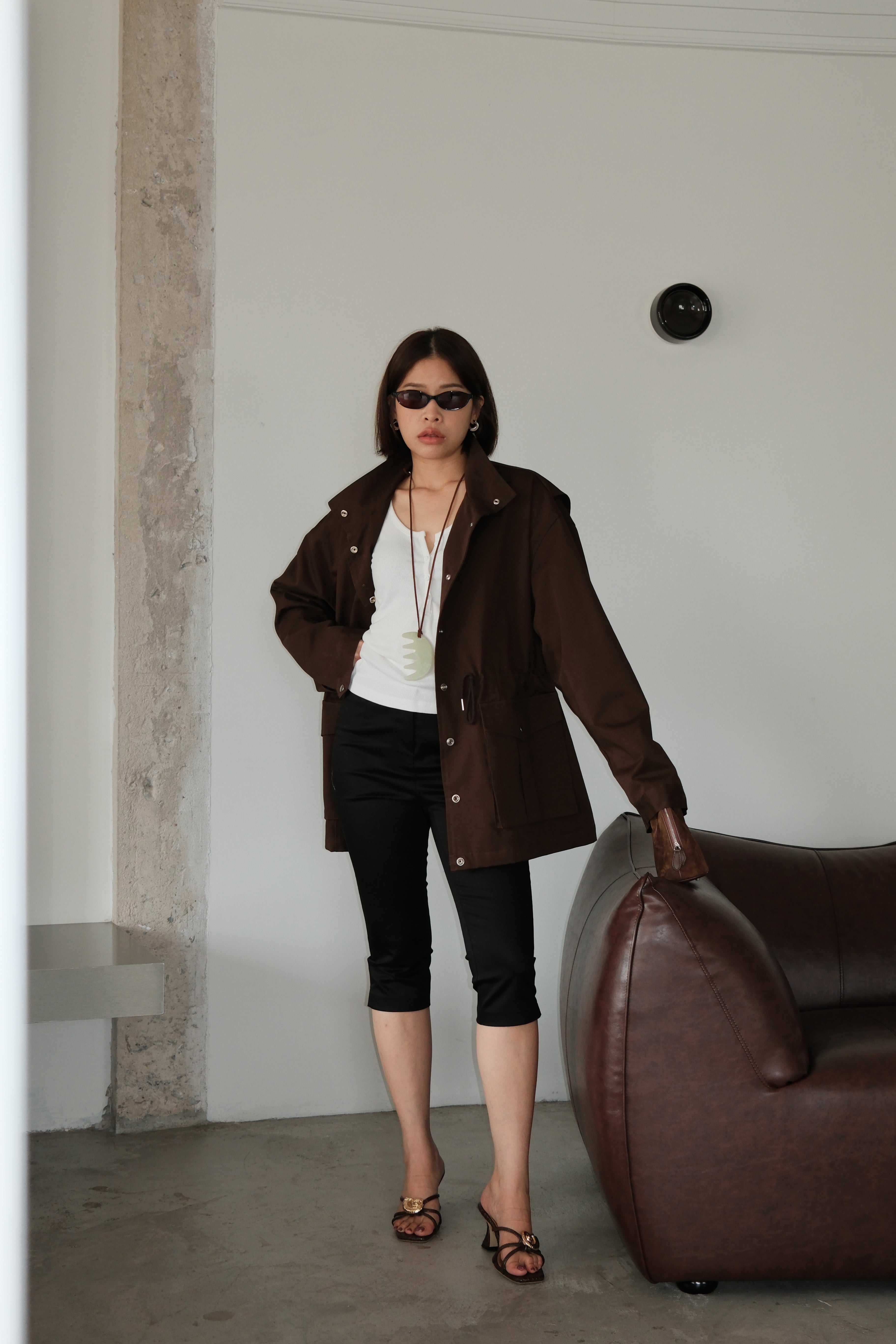 Lise high-rise capri pants