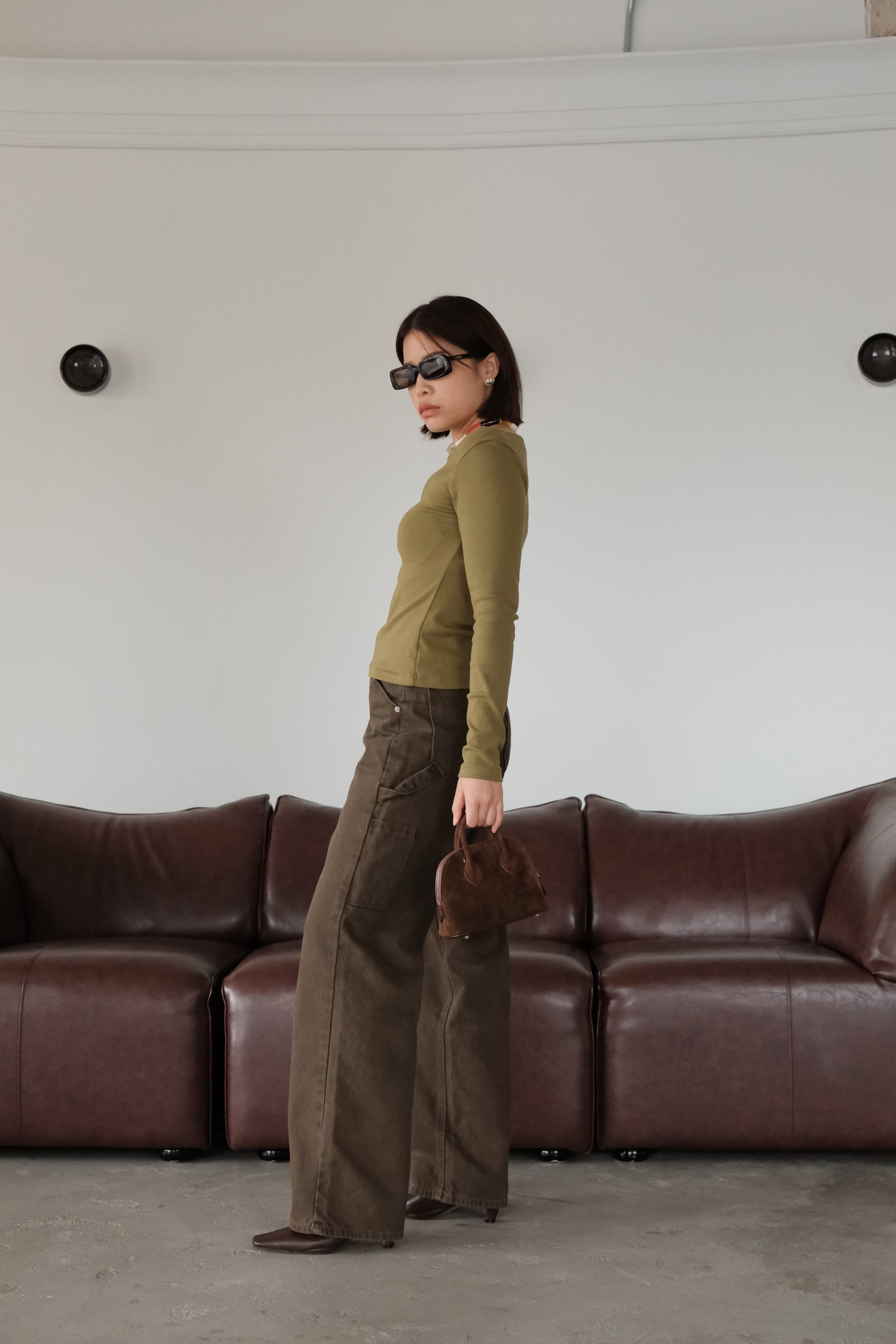 Moss utility cargo pocket jeans