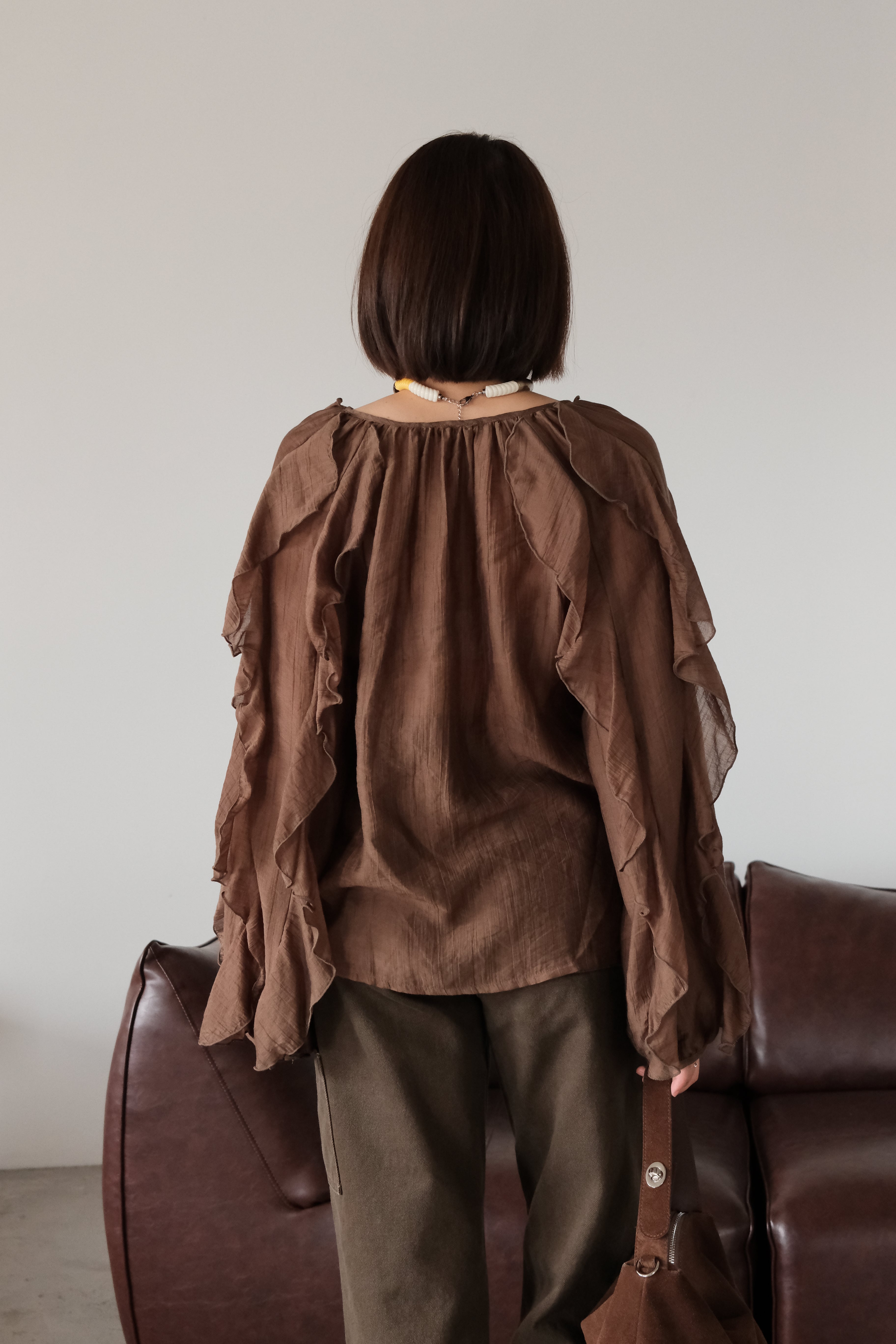 Rinda ruffle boho blouse