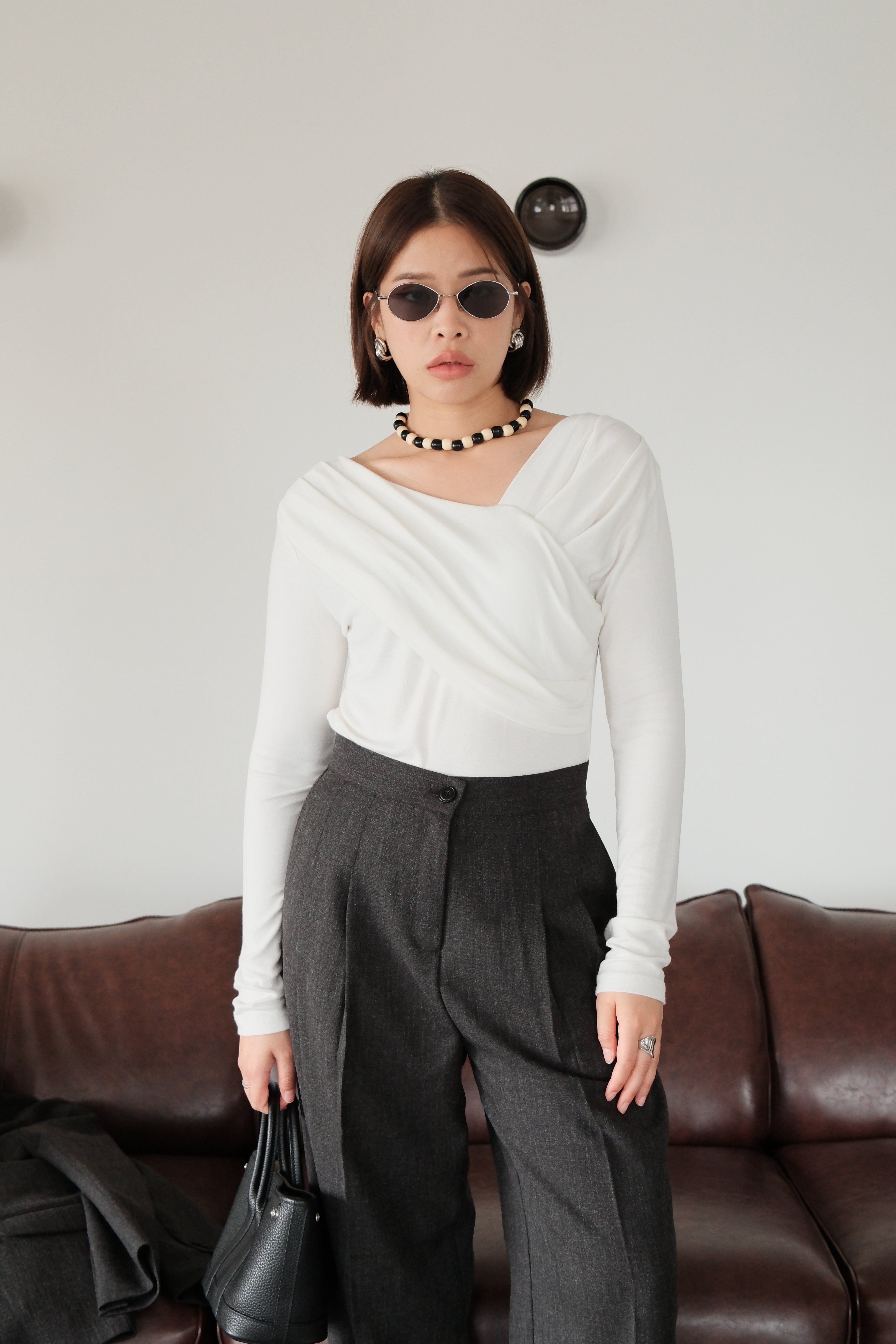 Vince draped long-sleeve tee