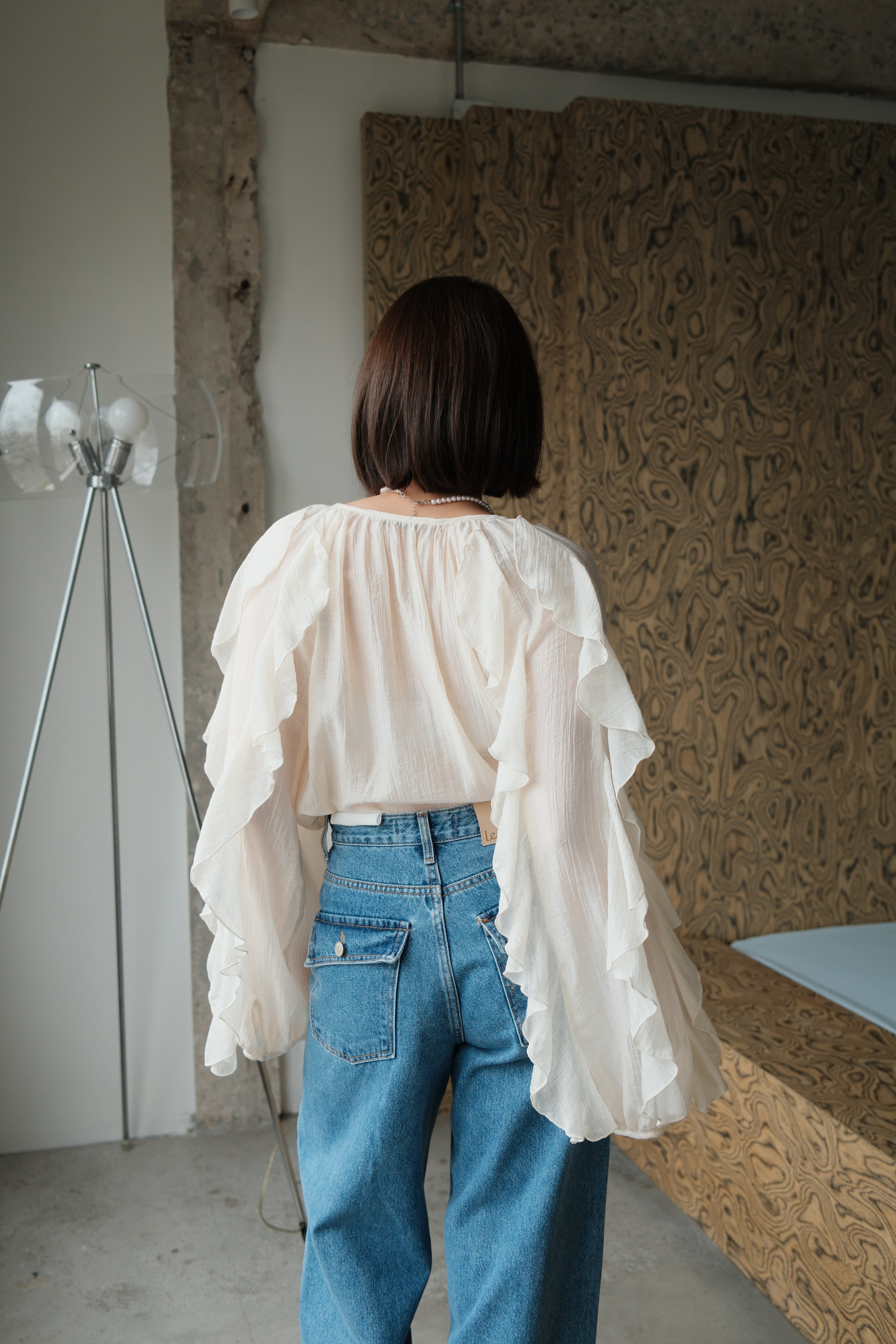 Rinda ruffle boho blouse