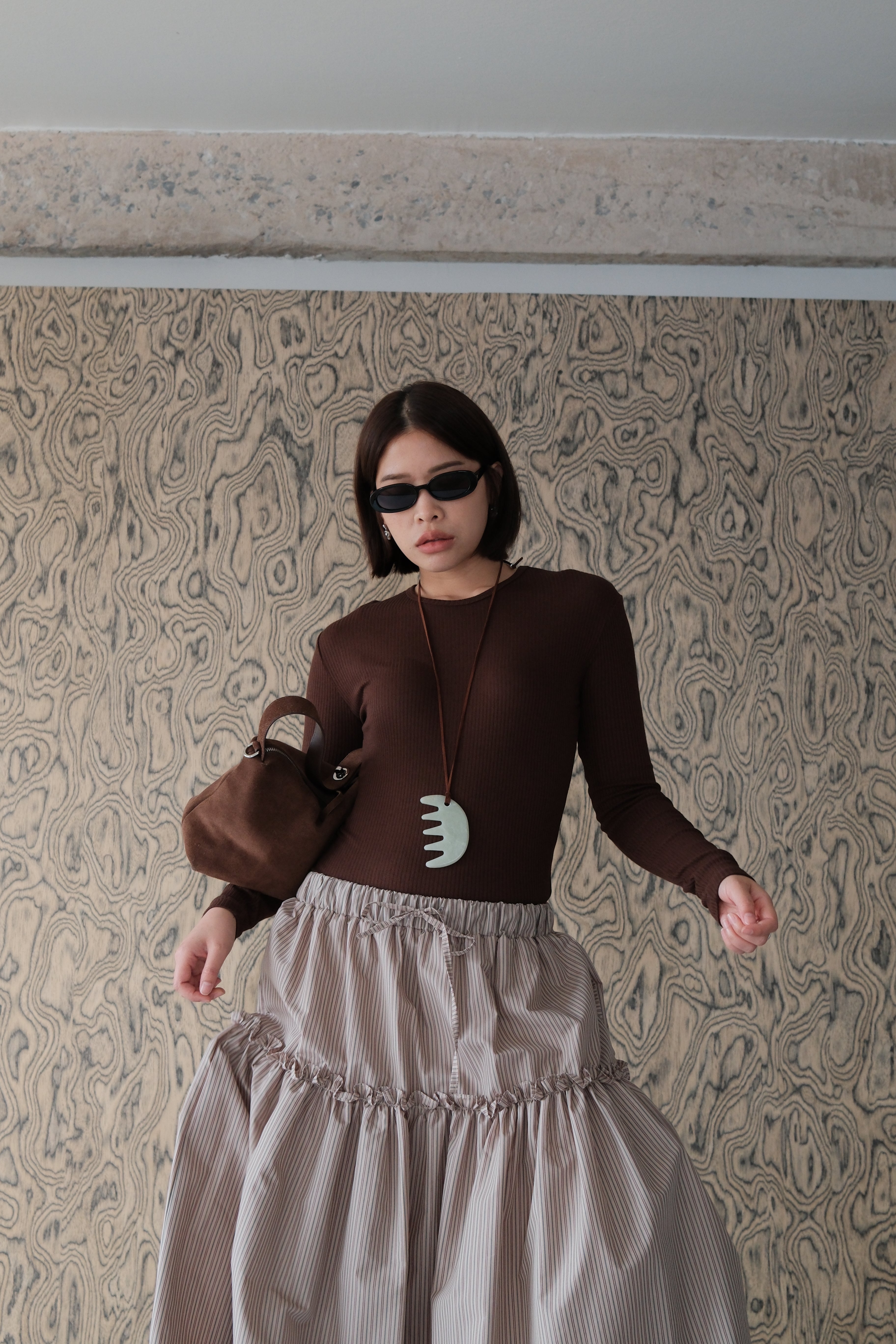 Cetti cotton ribbed long-sleeve soft tee