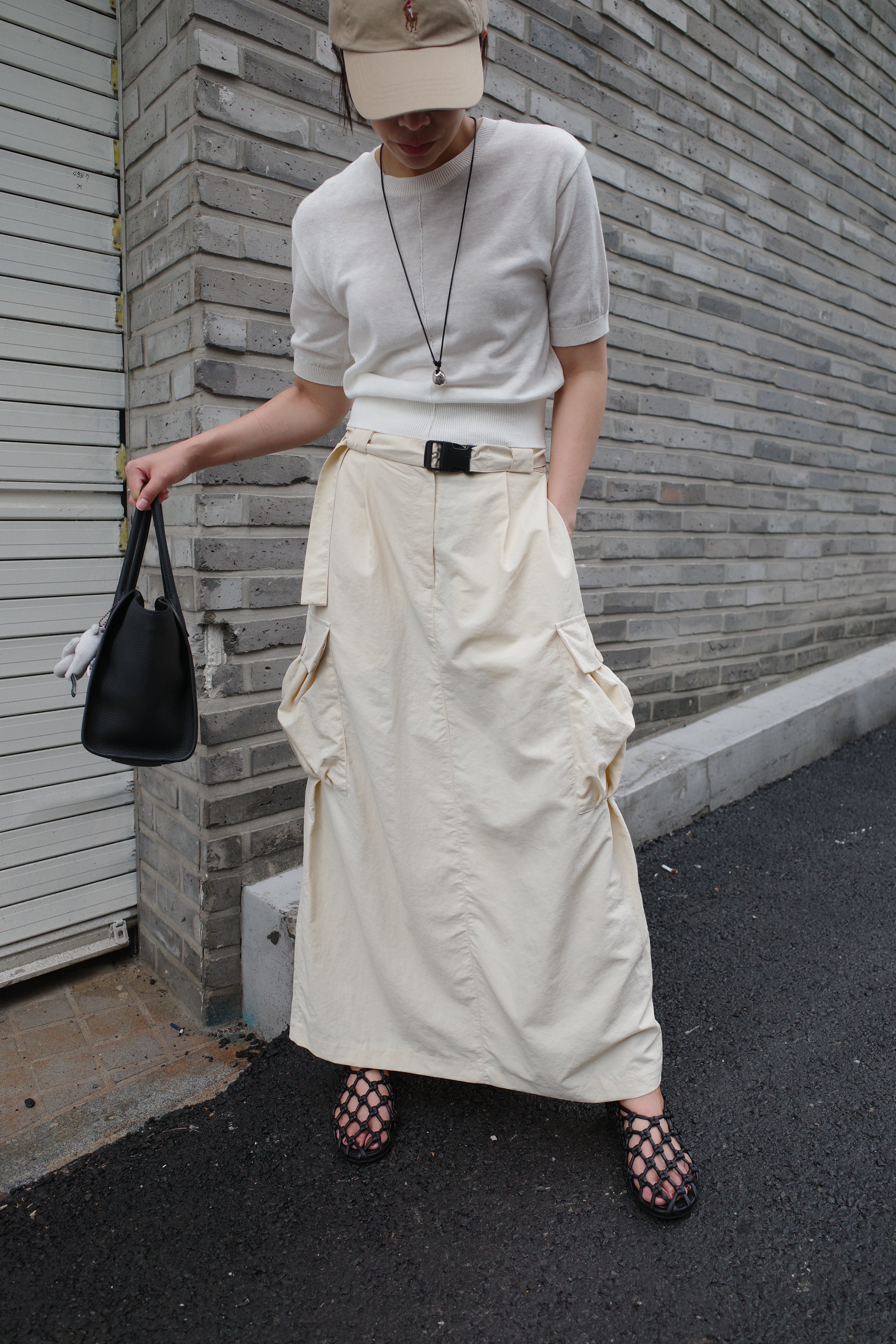 Nelly Utility Nylon Skirt