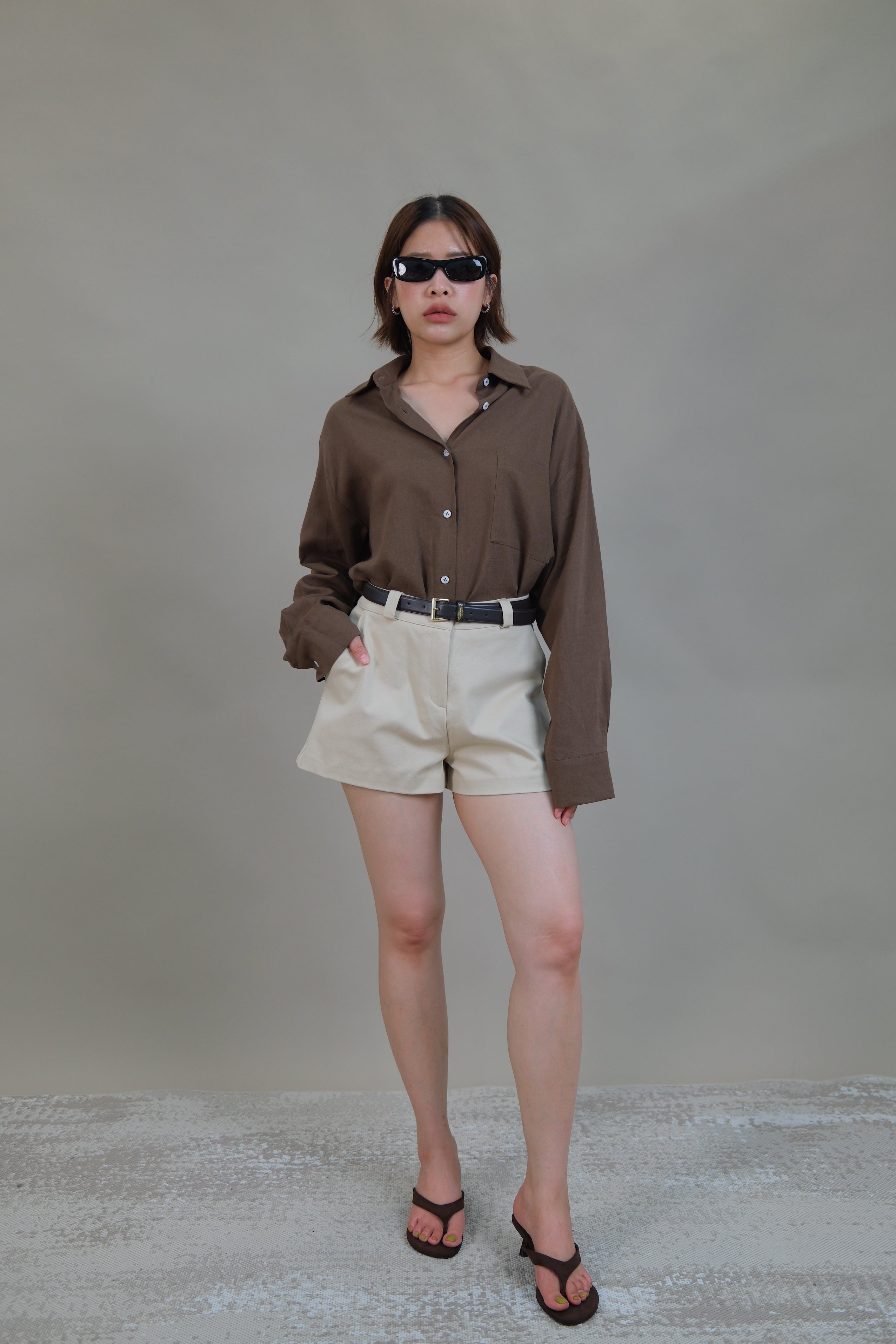 Summer Linen crop shirt