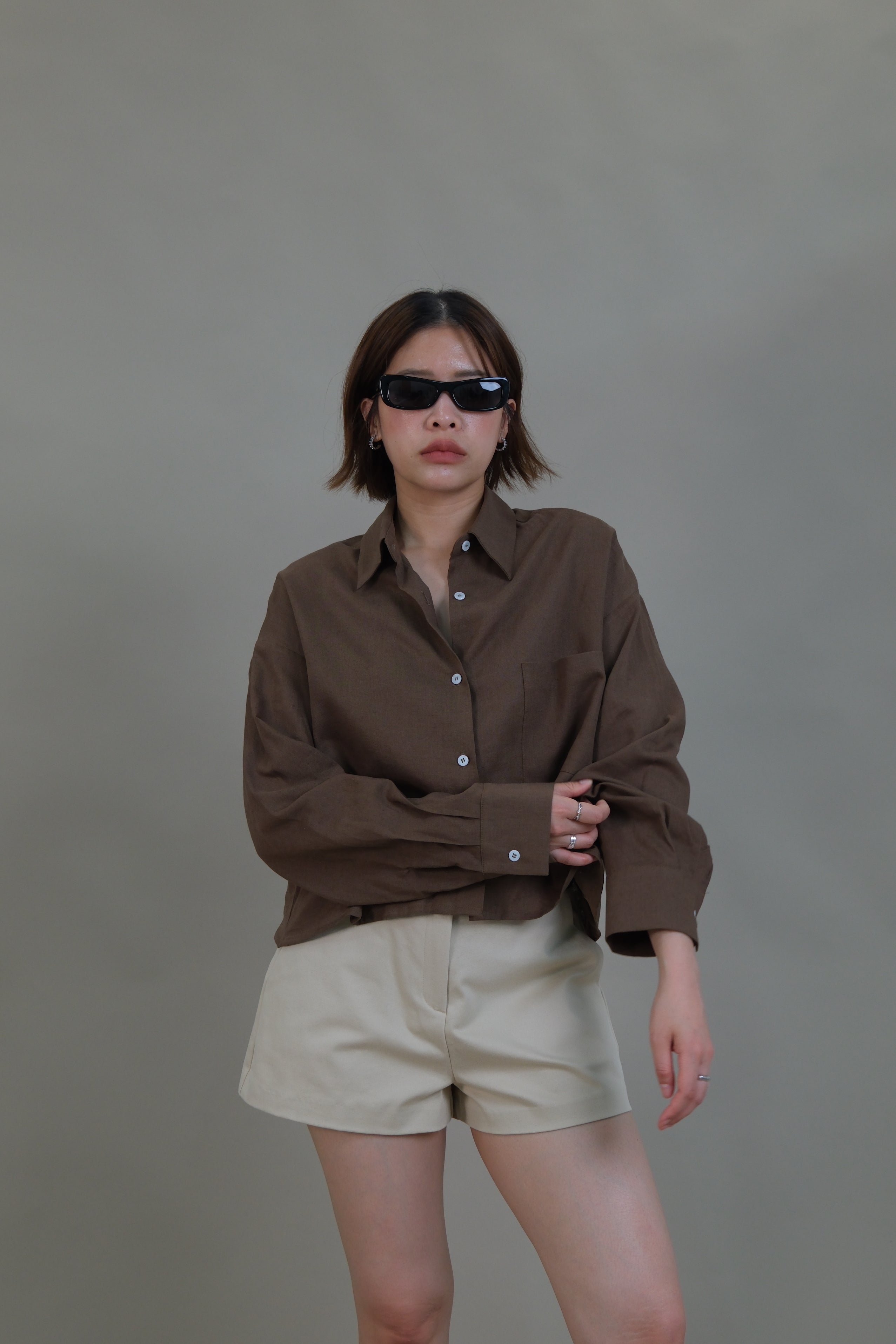 Summer Linen crop shirt