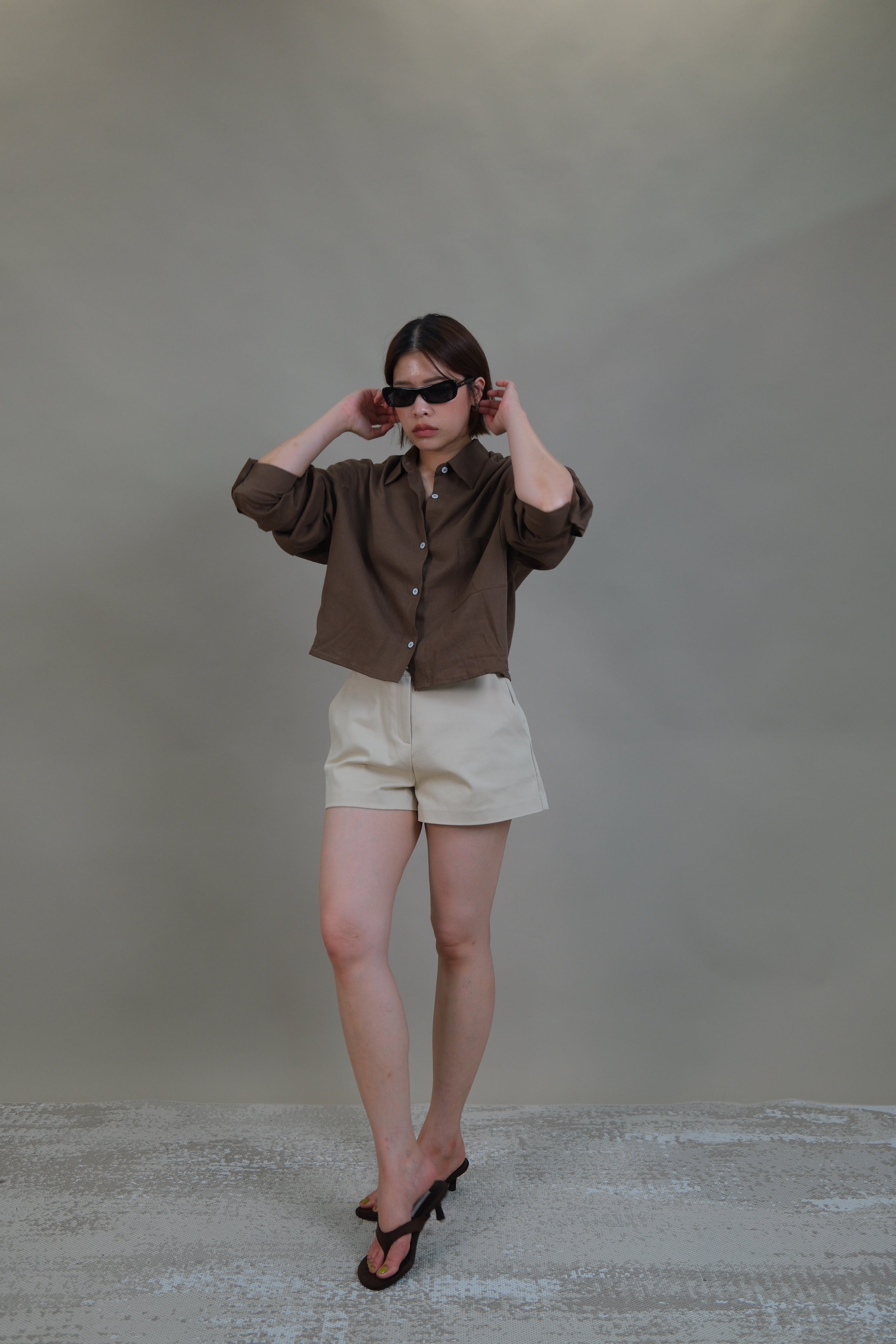 Summer Linen crop shirt