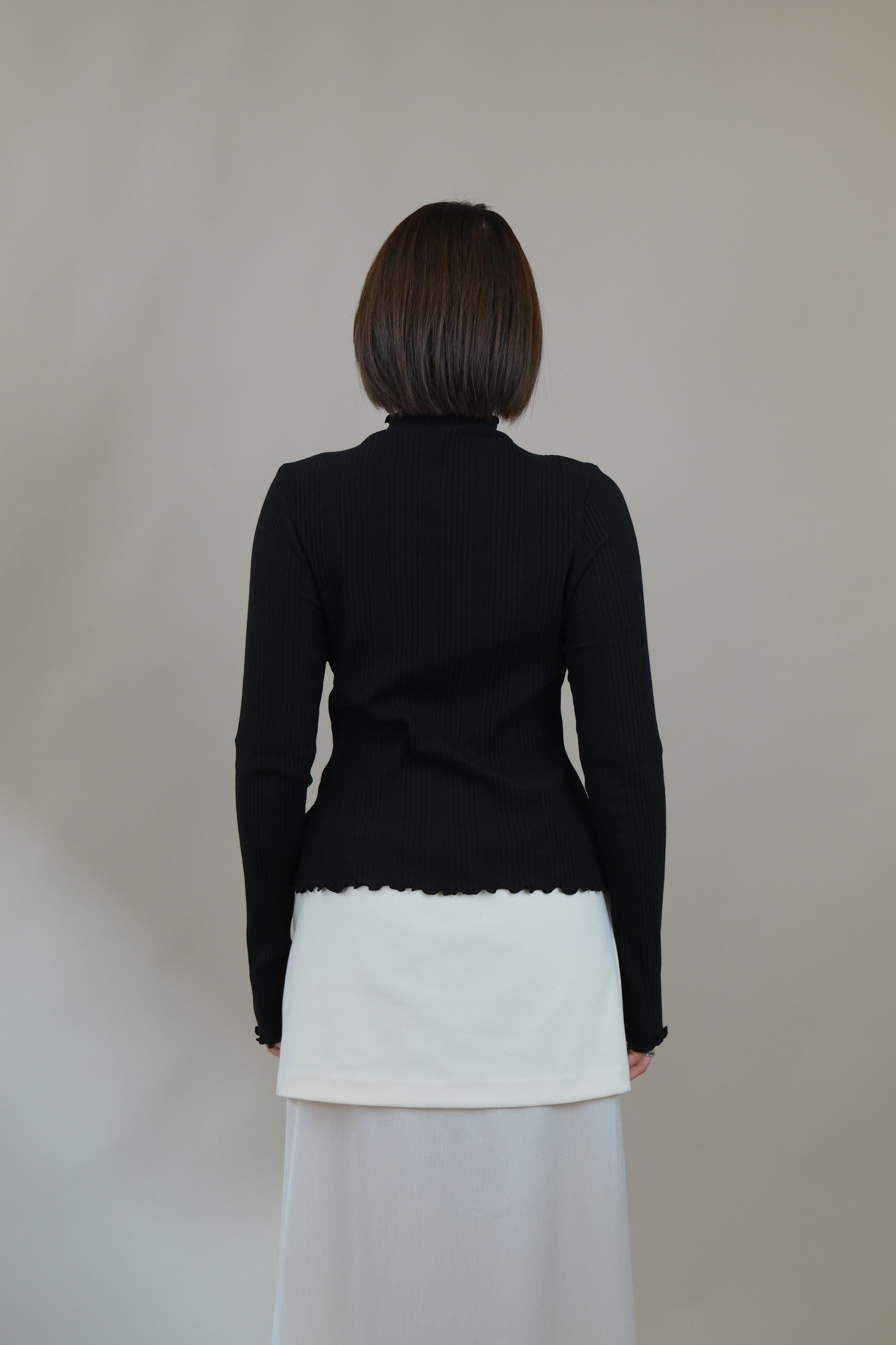 Roony ruffle edge 2-way cardigan