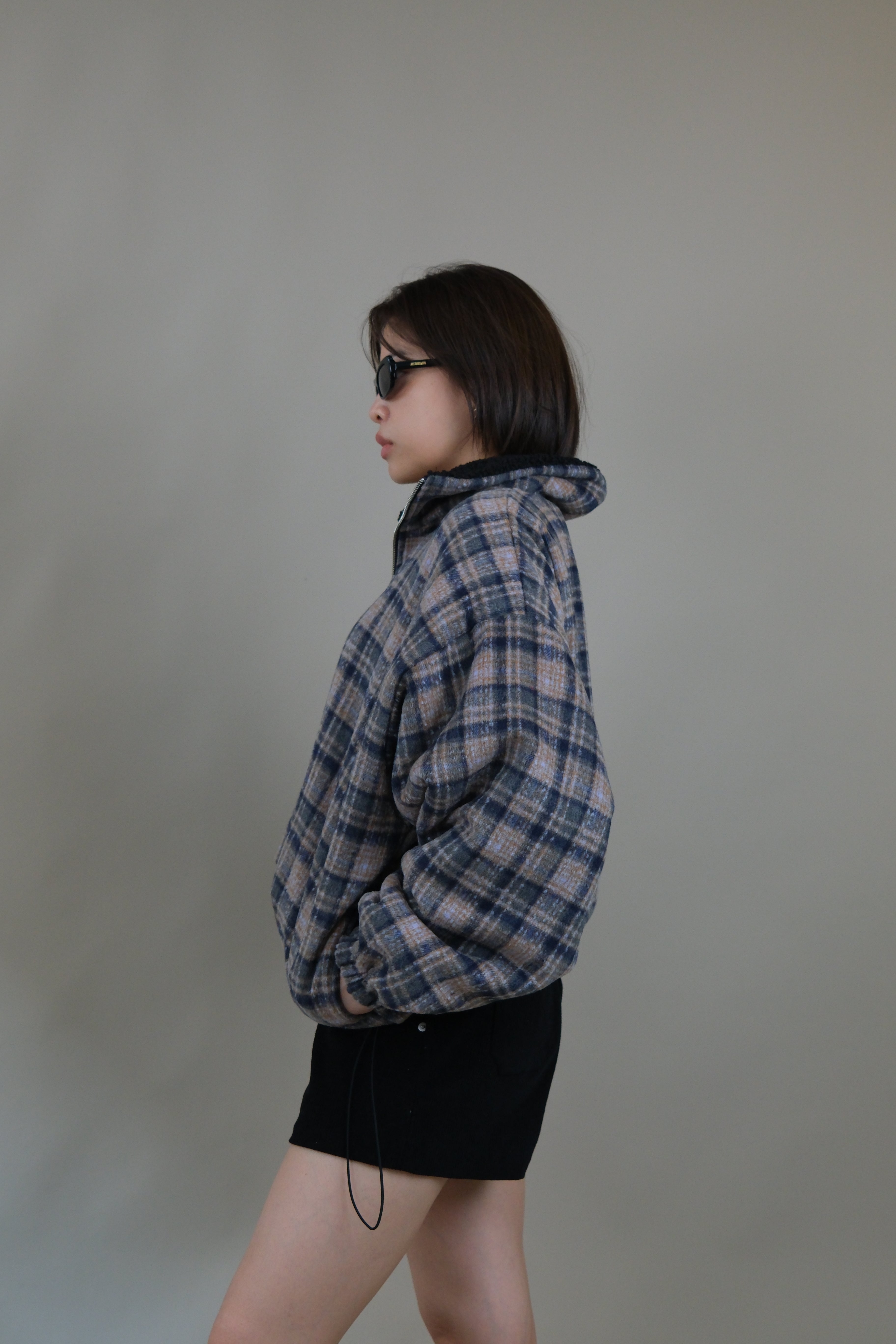 reversible teddy pullover