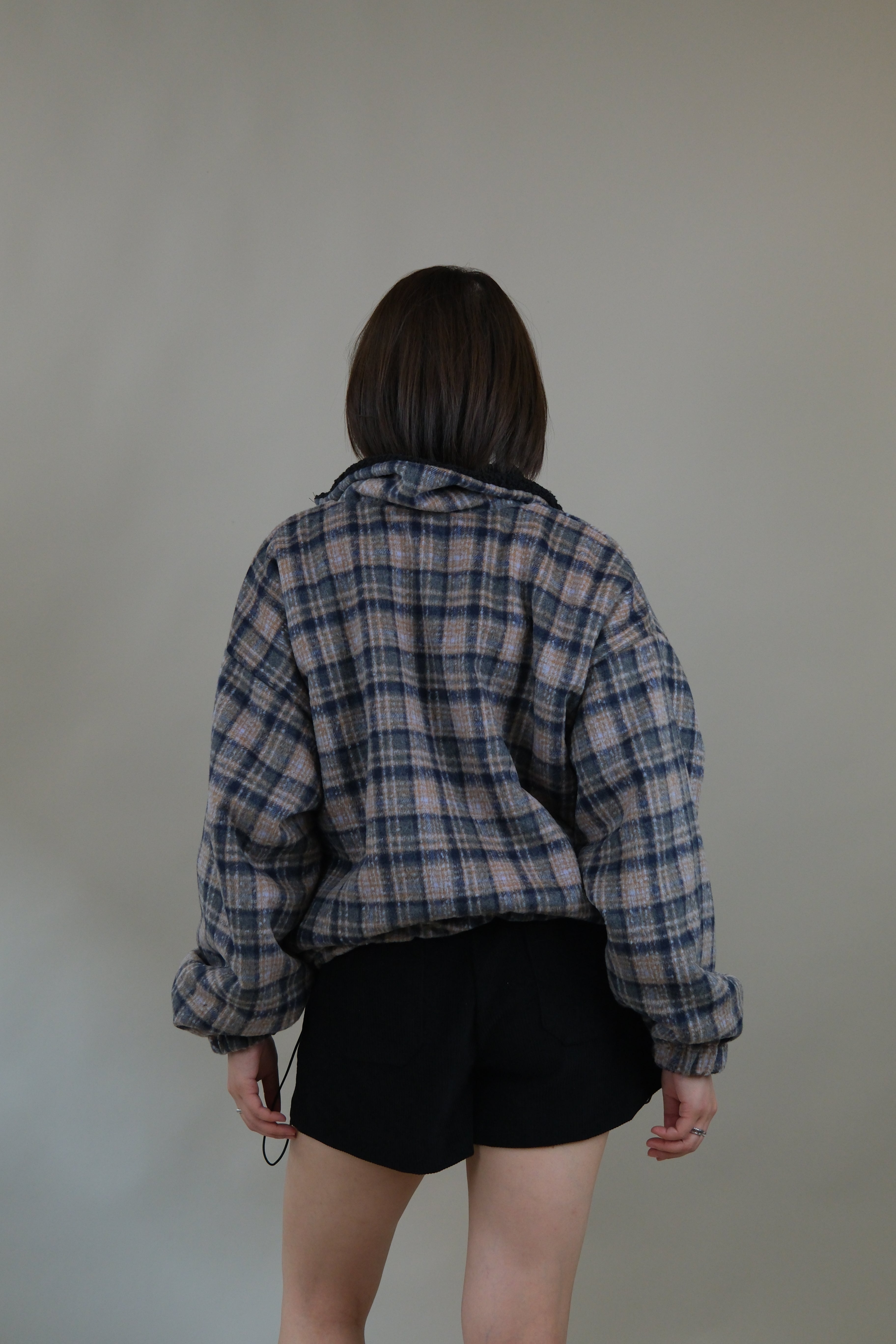 reversible teddy pullover