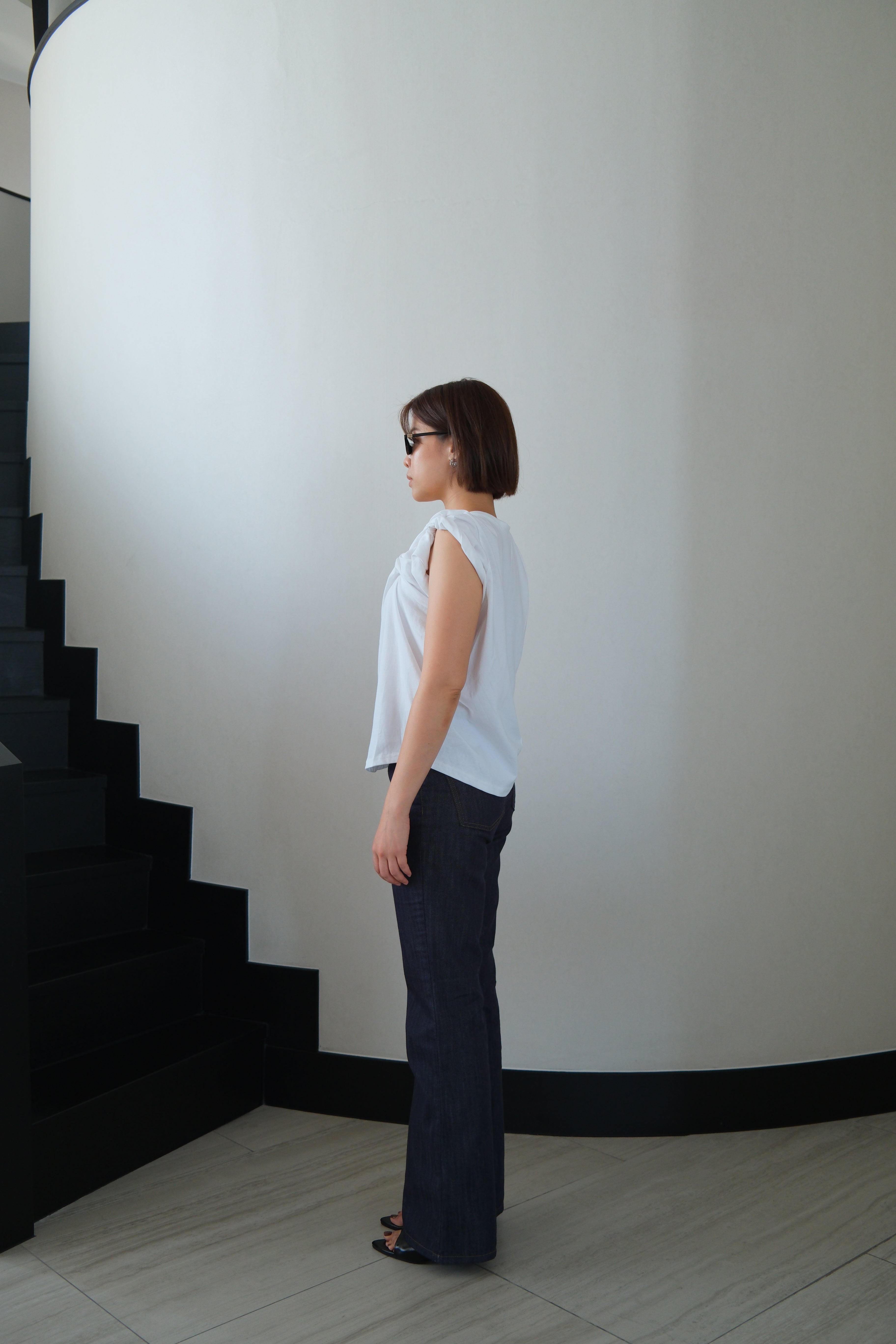 Morrow 2-Way Rolled Sleeve Top