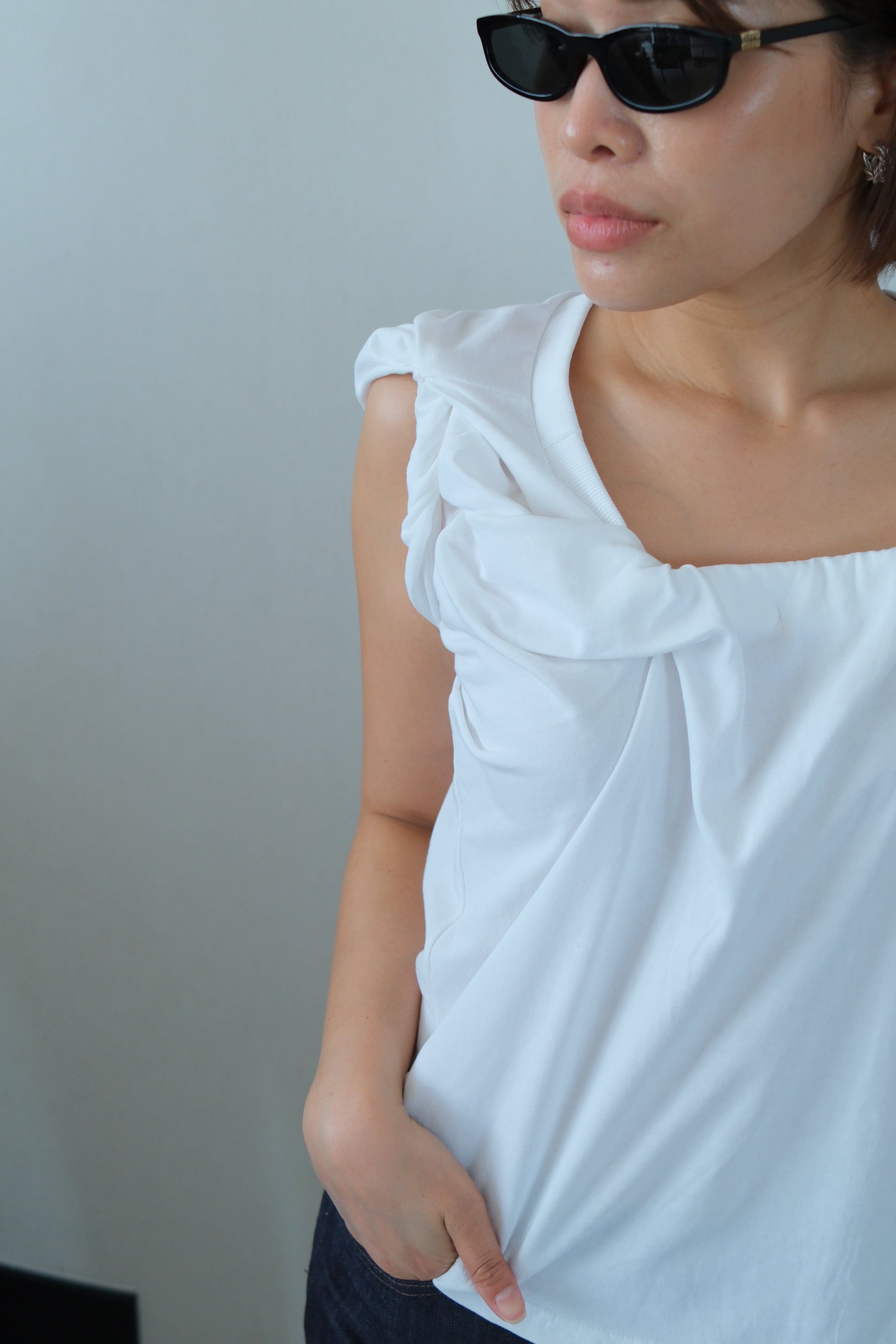 Morrow 2-Way Rolled Sleeve Top