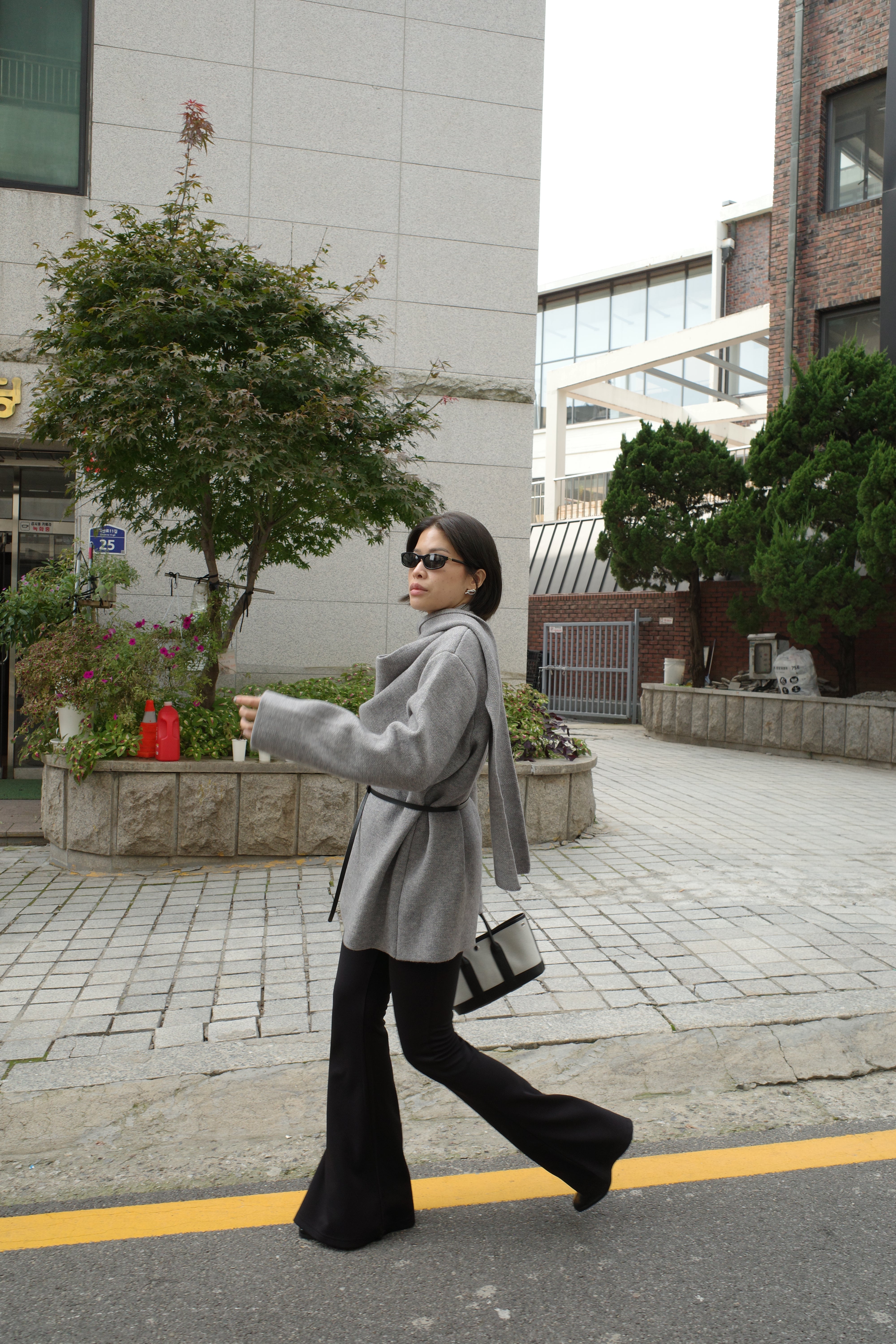 Marlo Scarf detail wrap cardigan