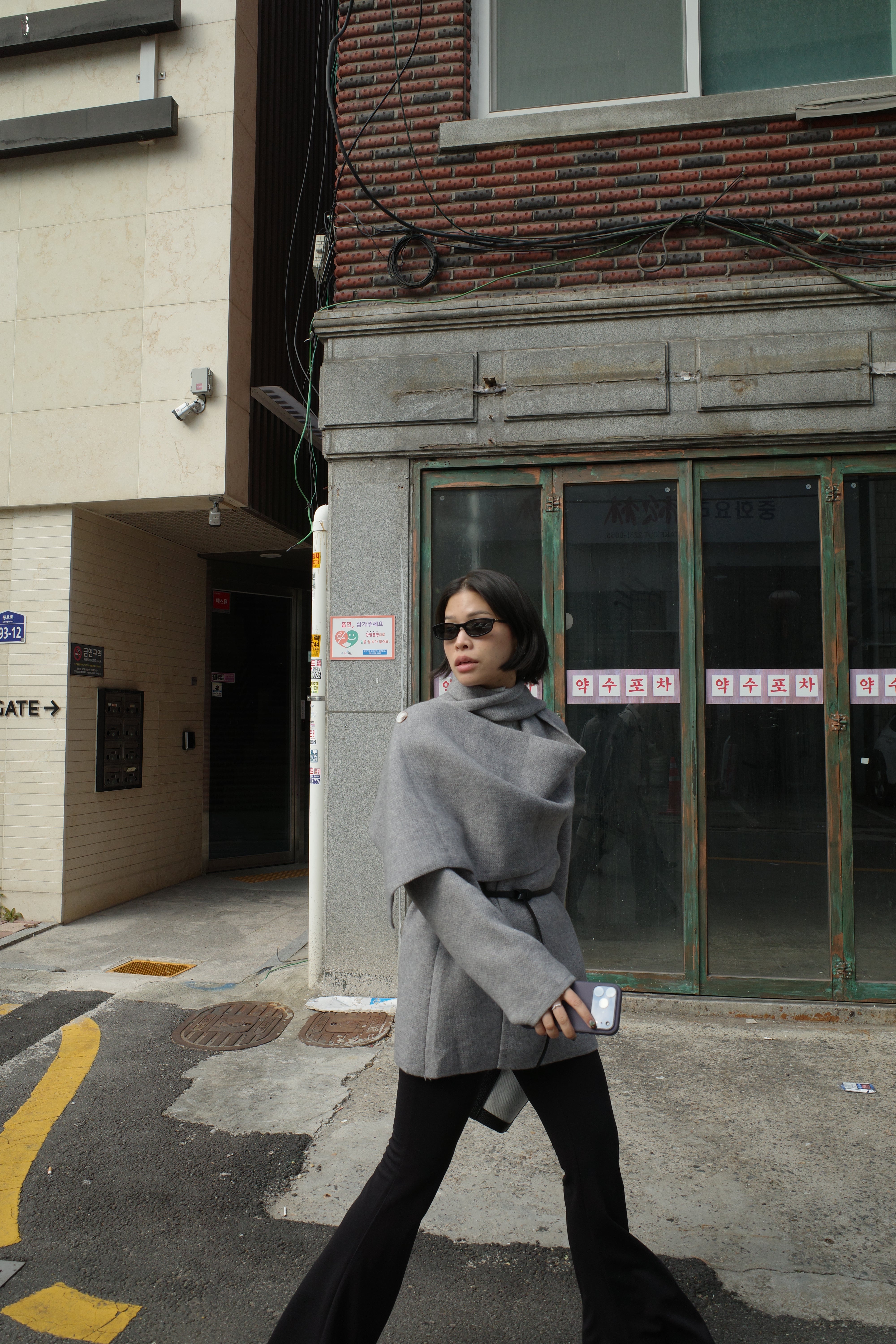 Marlo Scarf detail wrap cardigan