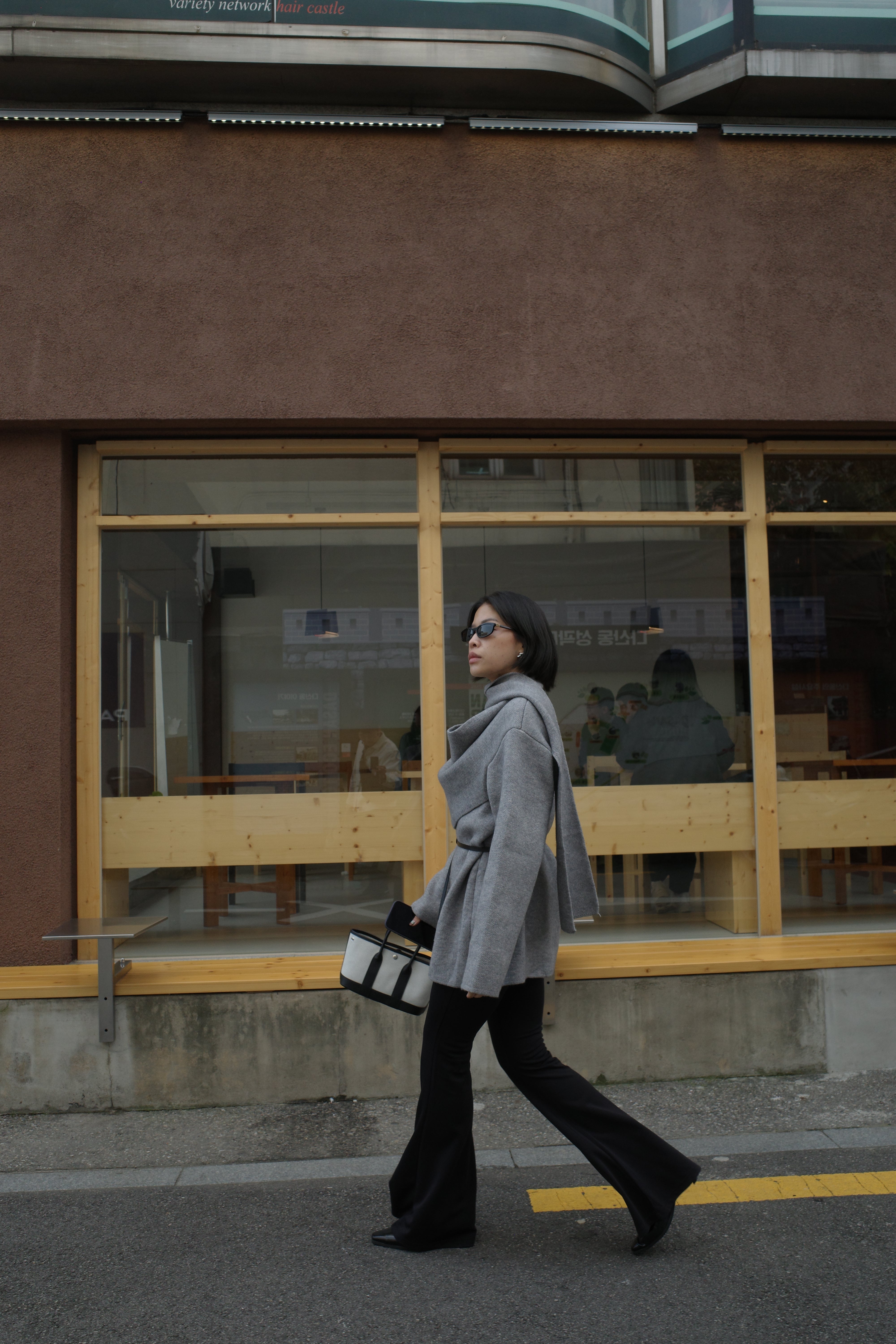 Marlo Scarf detail wrap cardigan