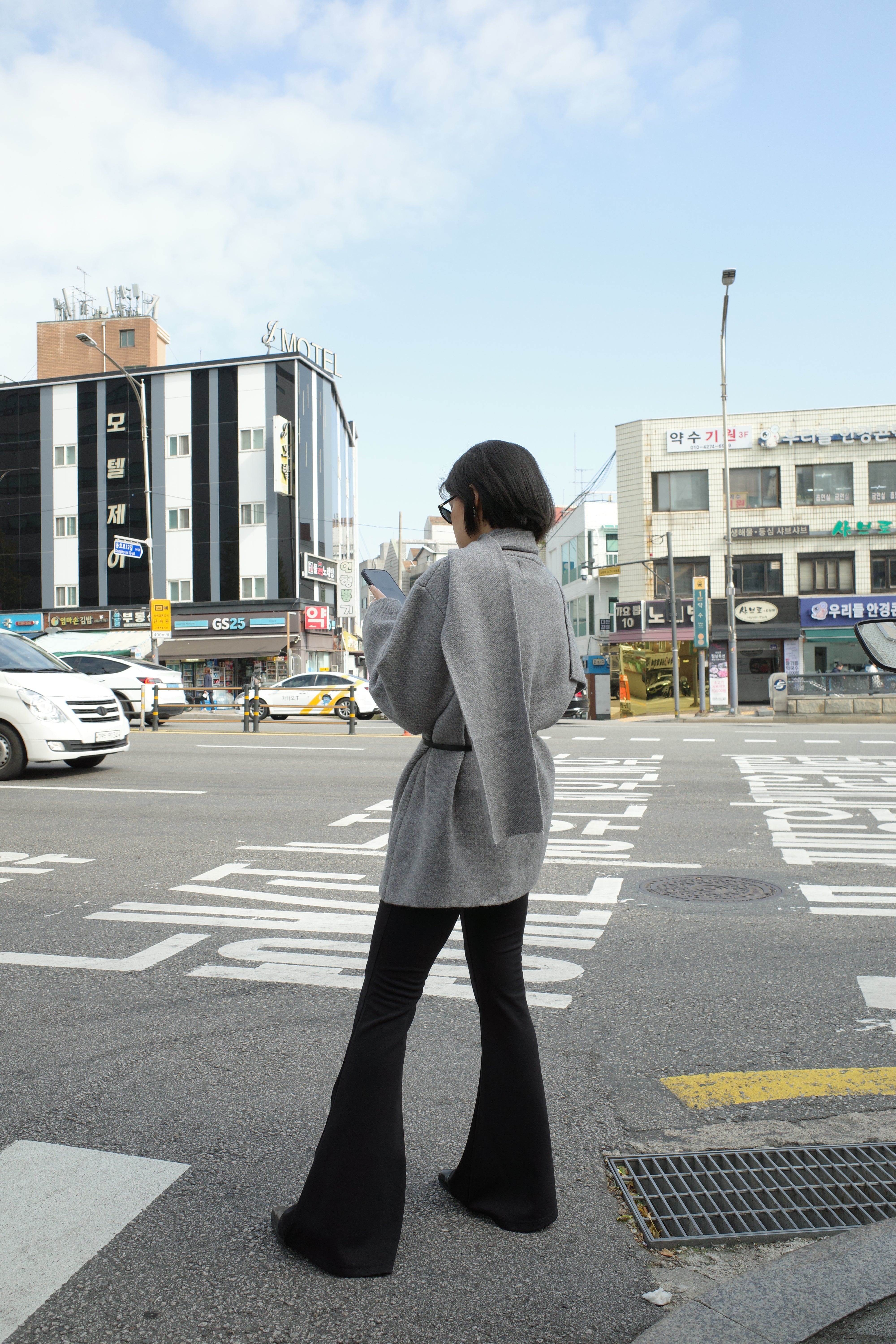 Marlo Scarf detail wrap cardigan