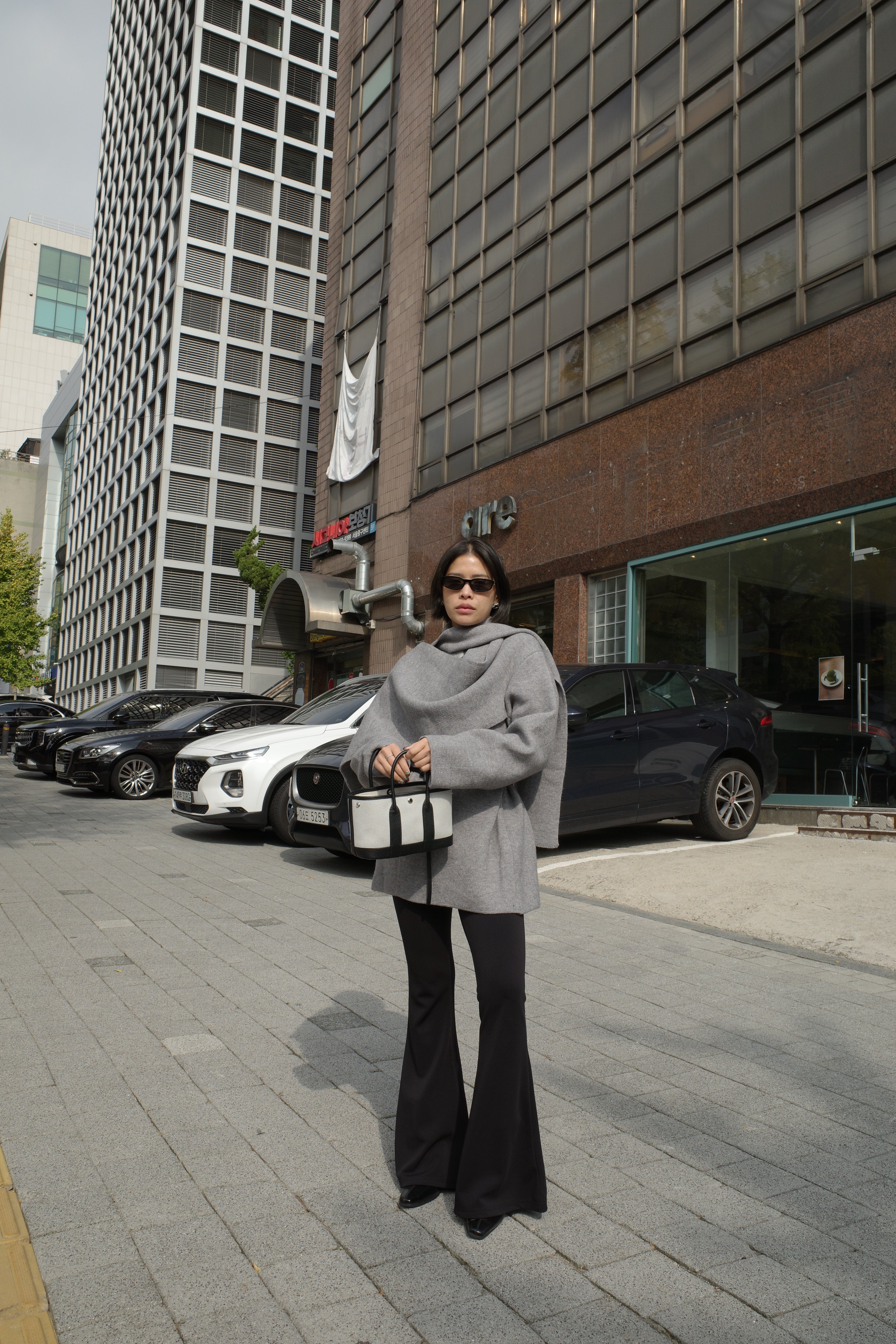 Marlo Scarf detail wrap cardigan