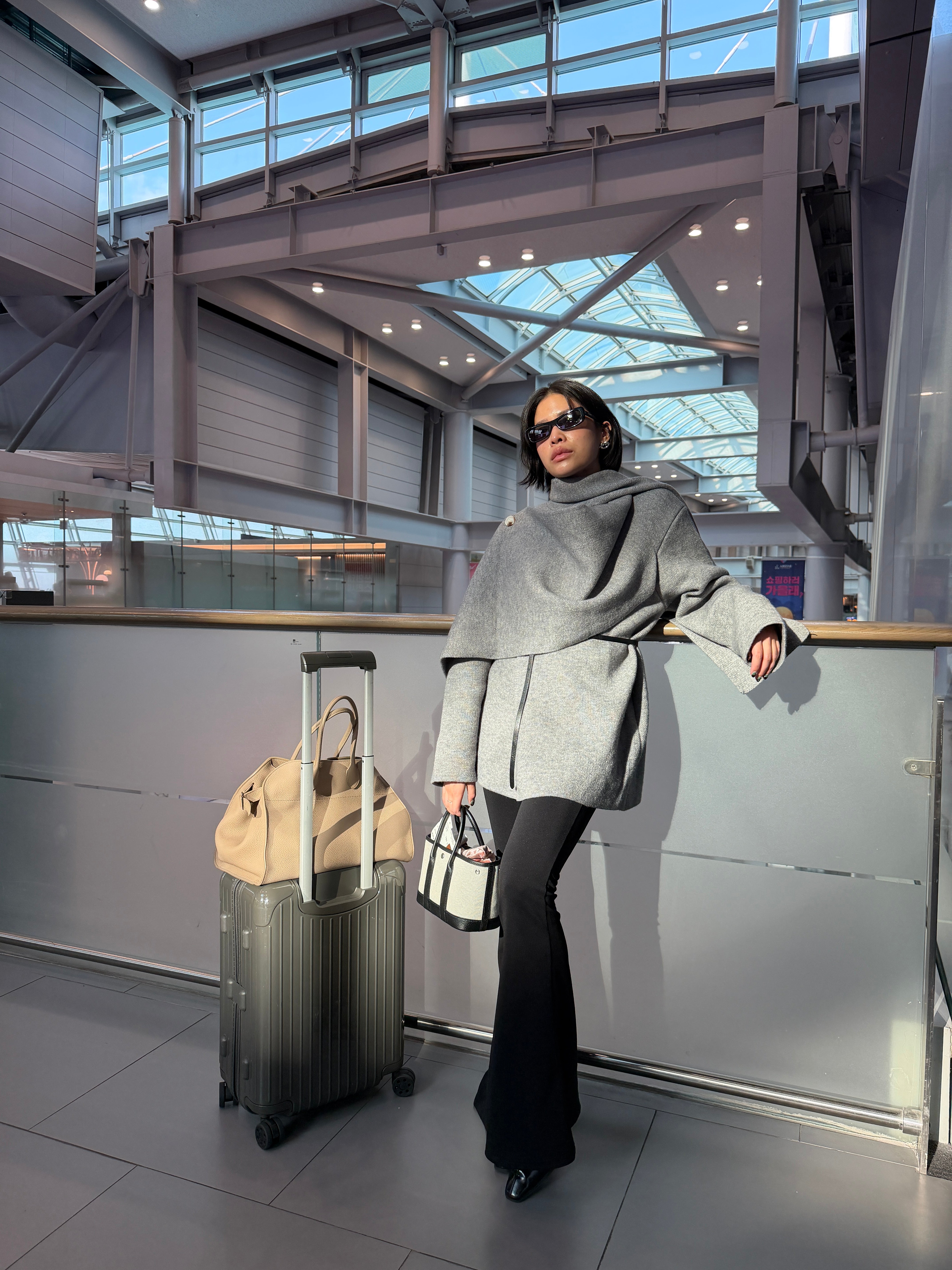 Marlo Scarf detail wrap cardigan