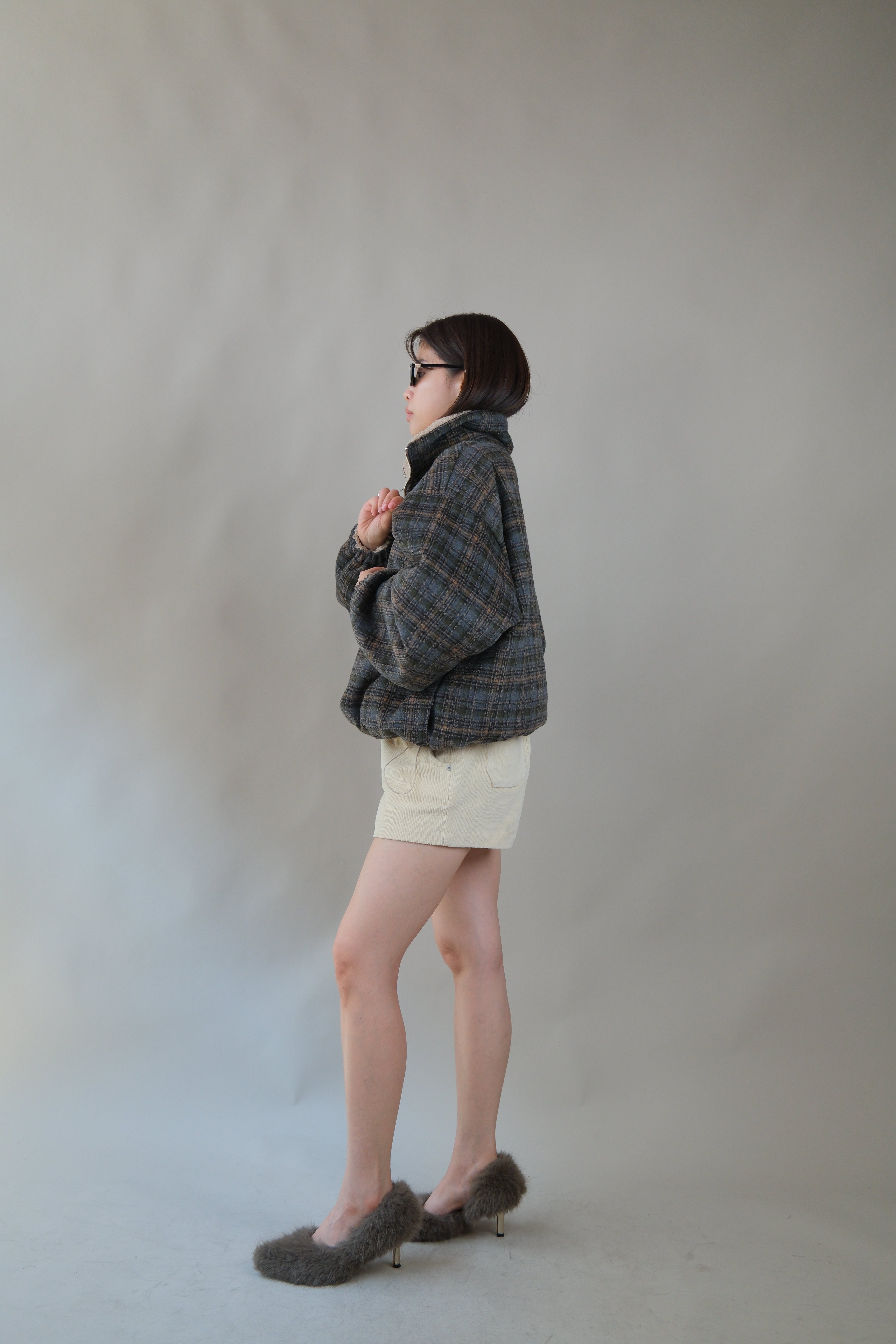 reversible teddy pullover