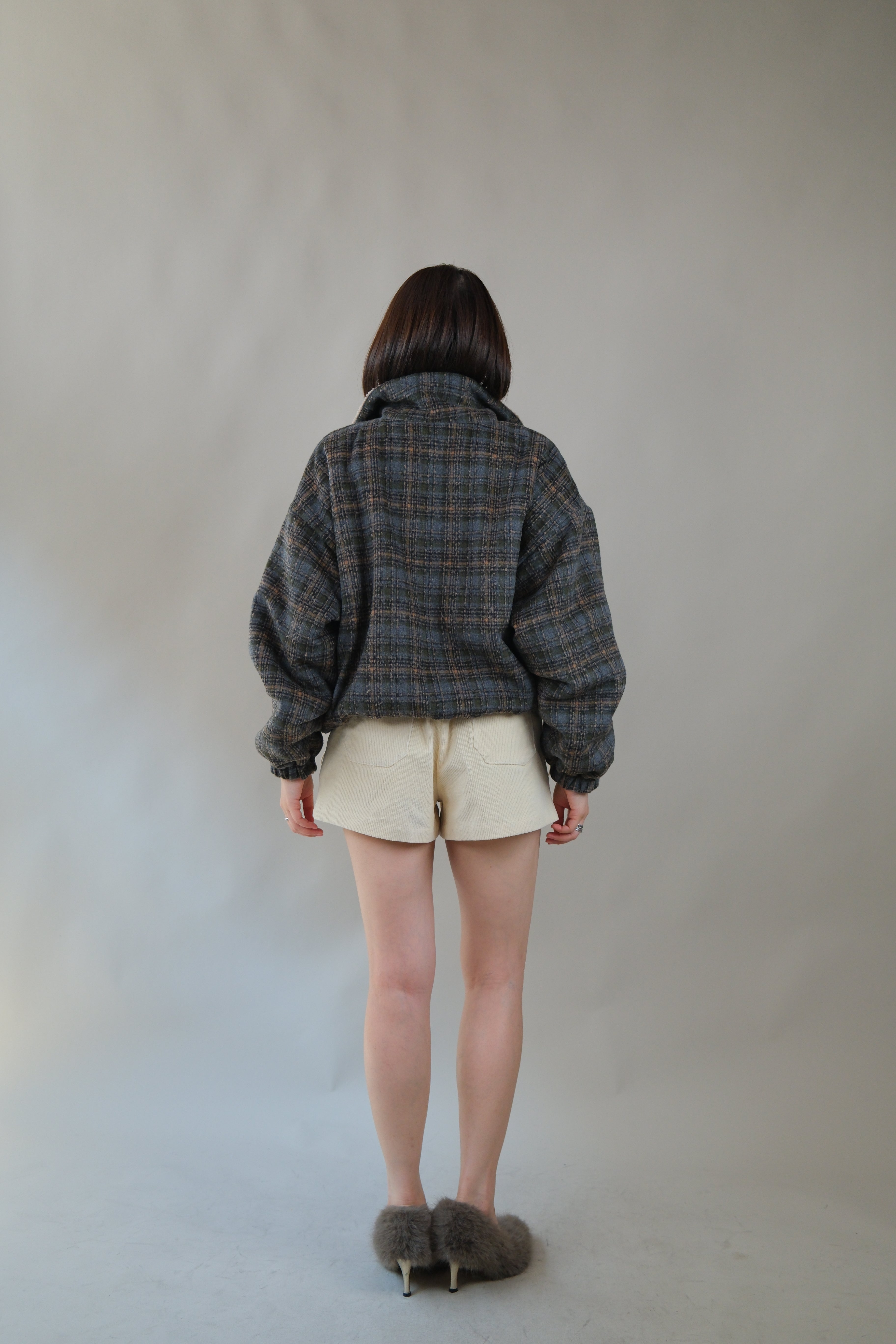 reversible teddy pullover