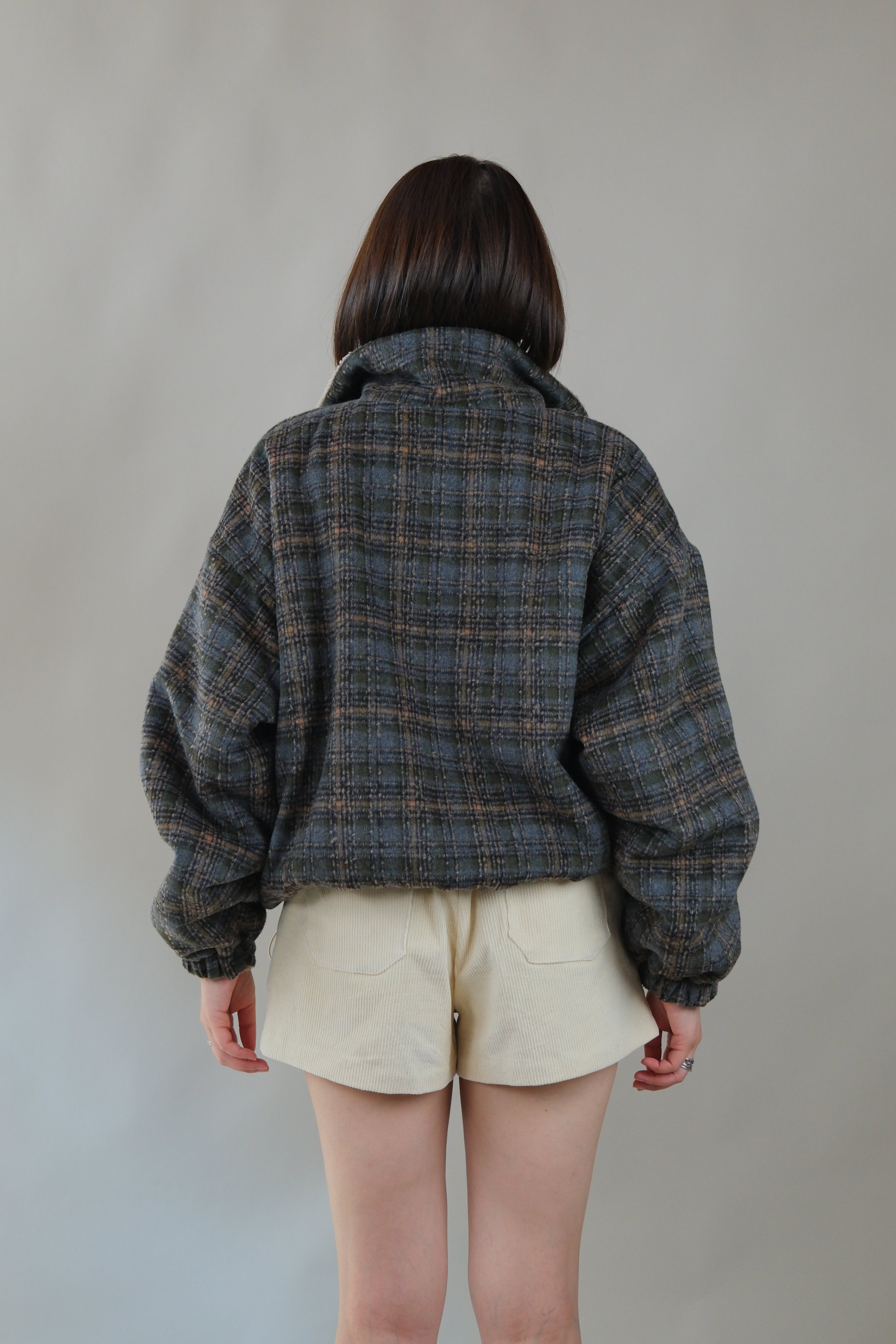 reversible teddy pullover