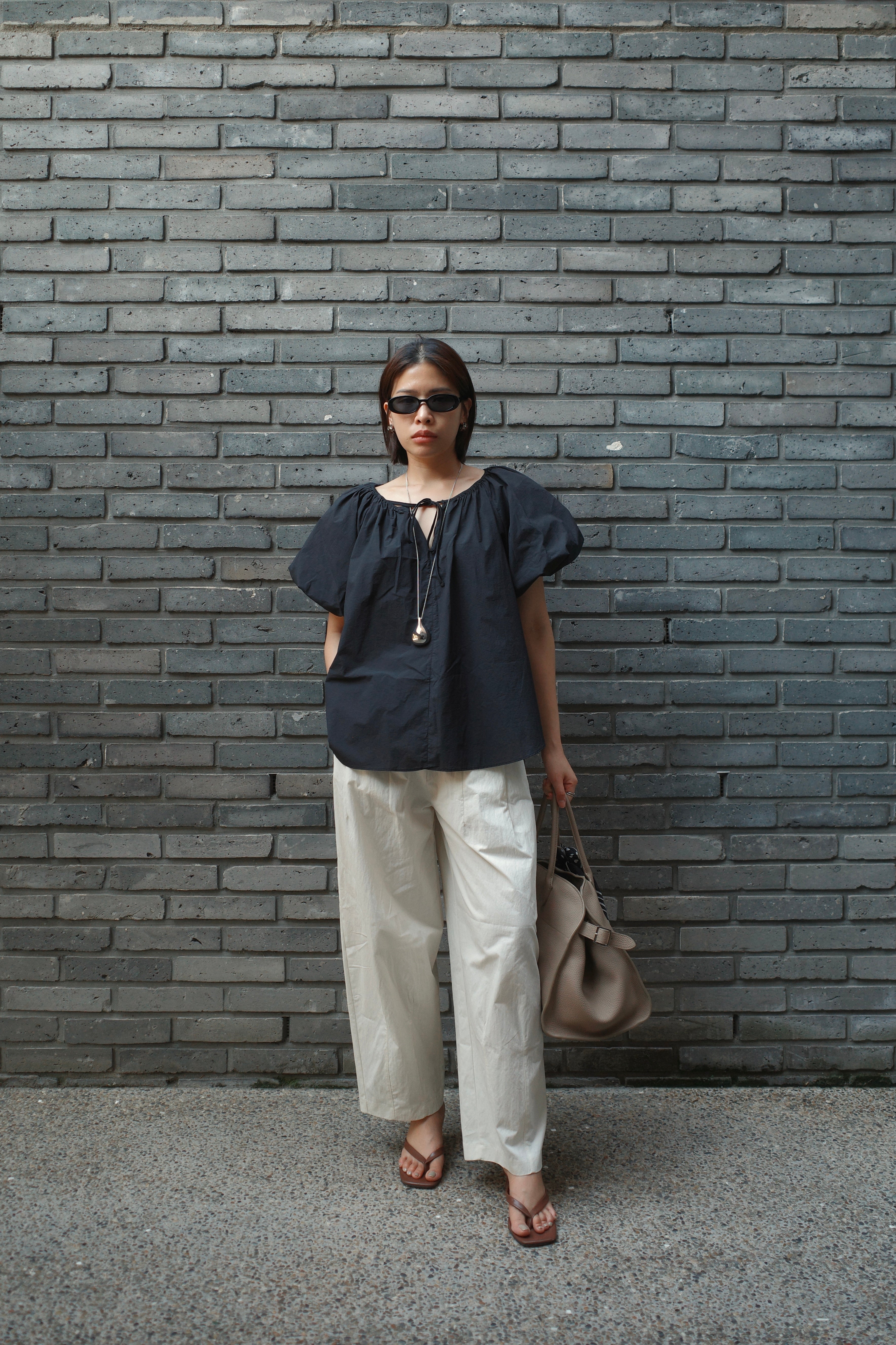 2 way balloon sleeve blouse