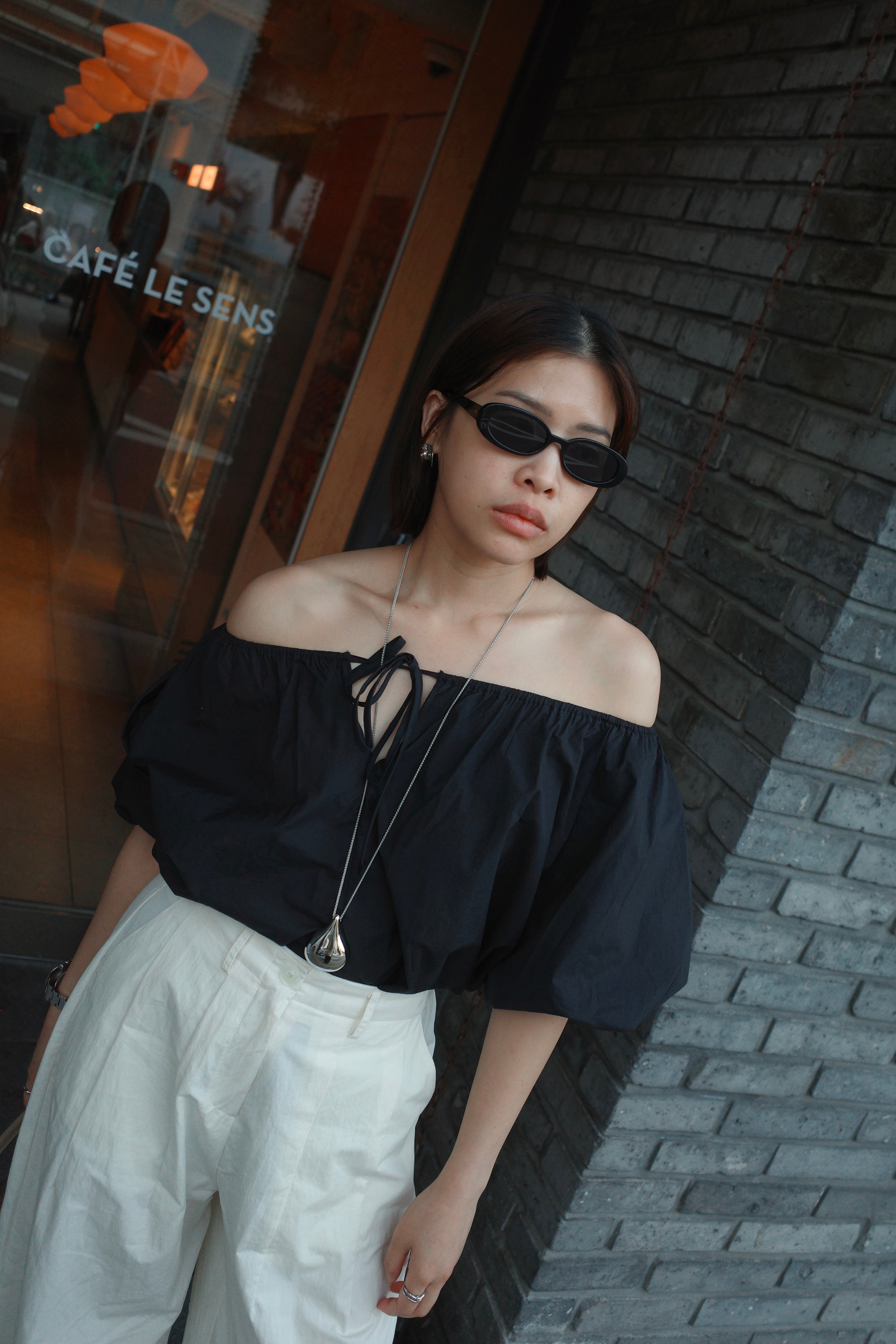 2 way balloon sleeve blouse