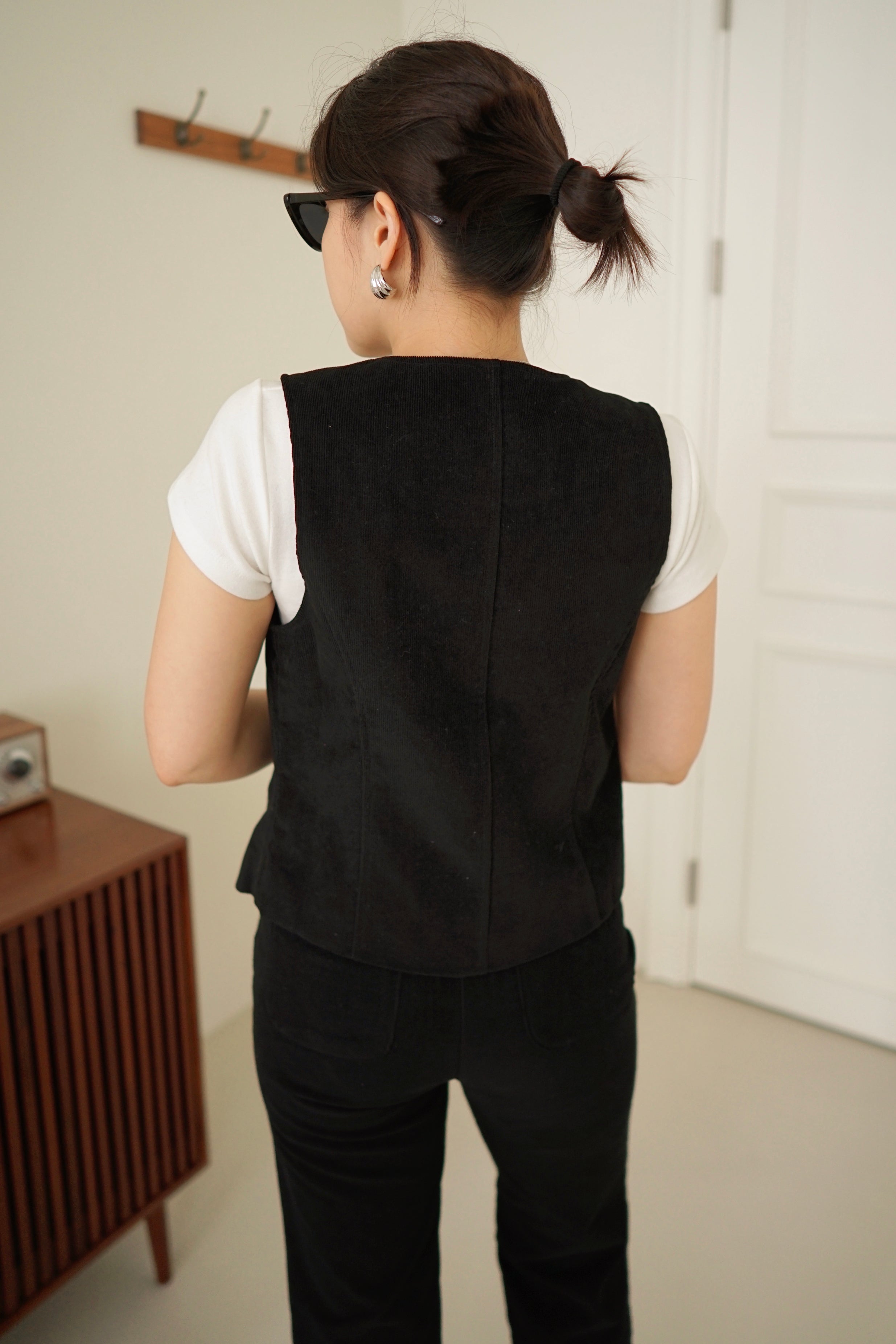 corduroy v neck vest