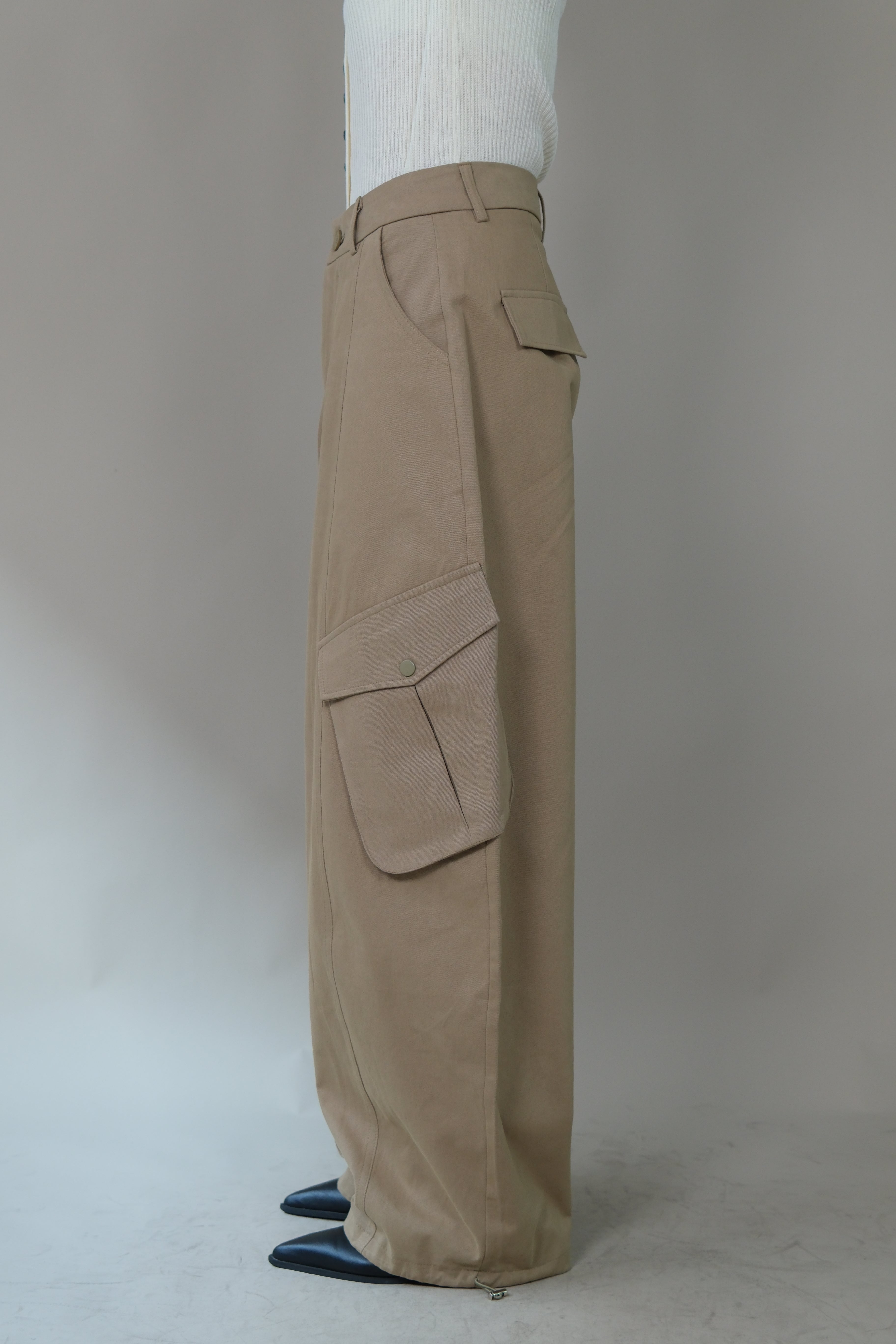 Cotton adjustable hem cargo pants