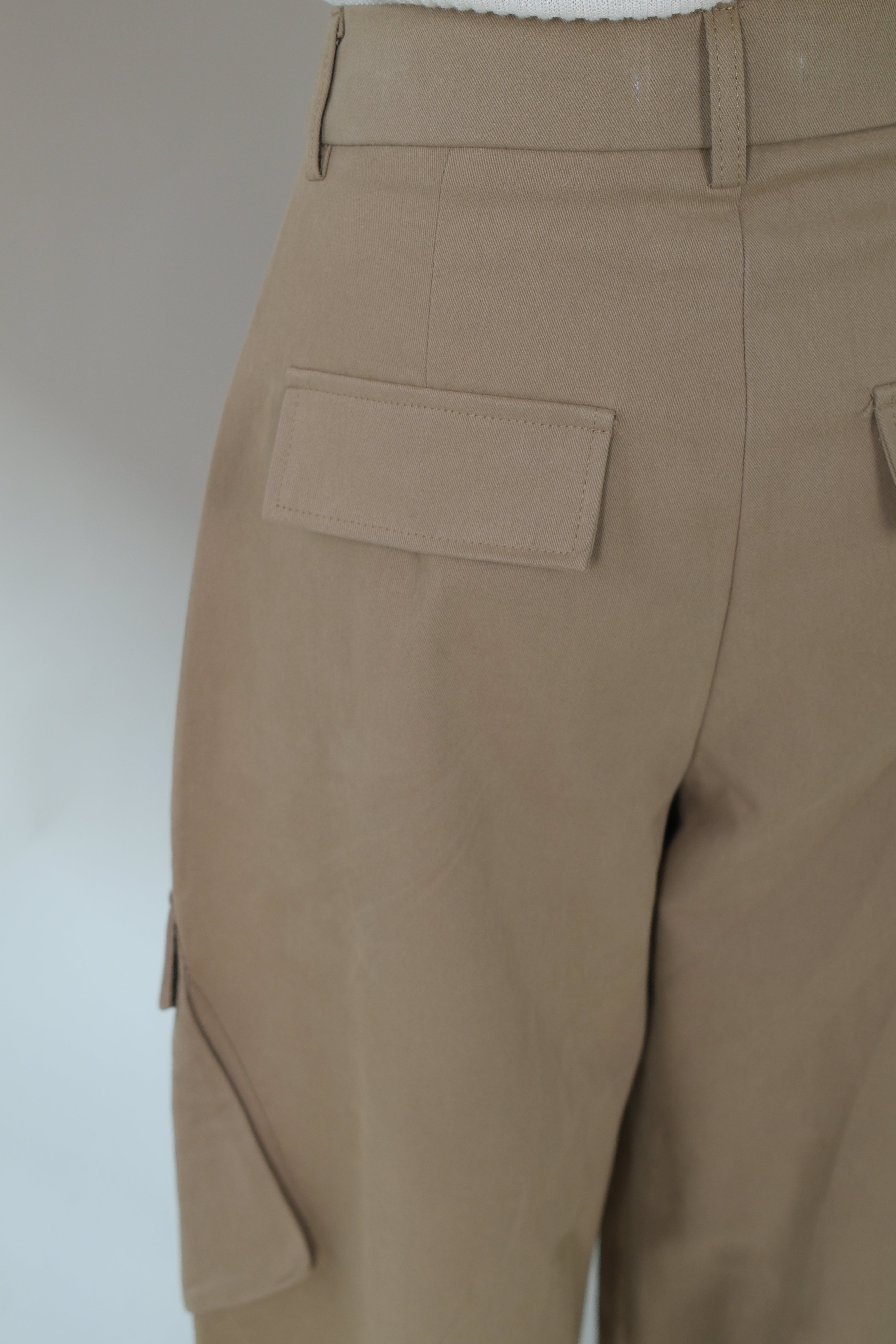 Cotton adjustable hem cargo pants