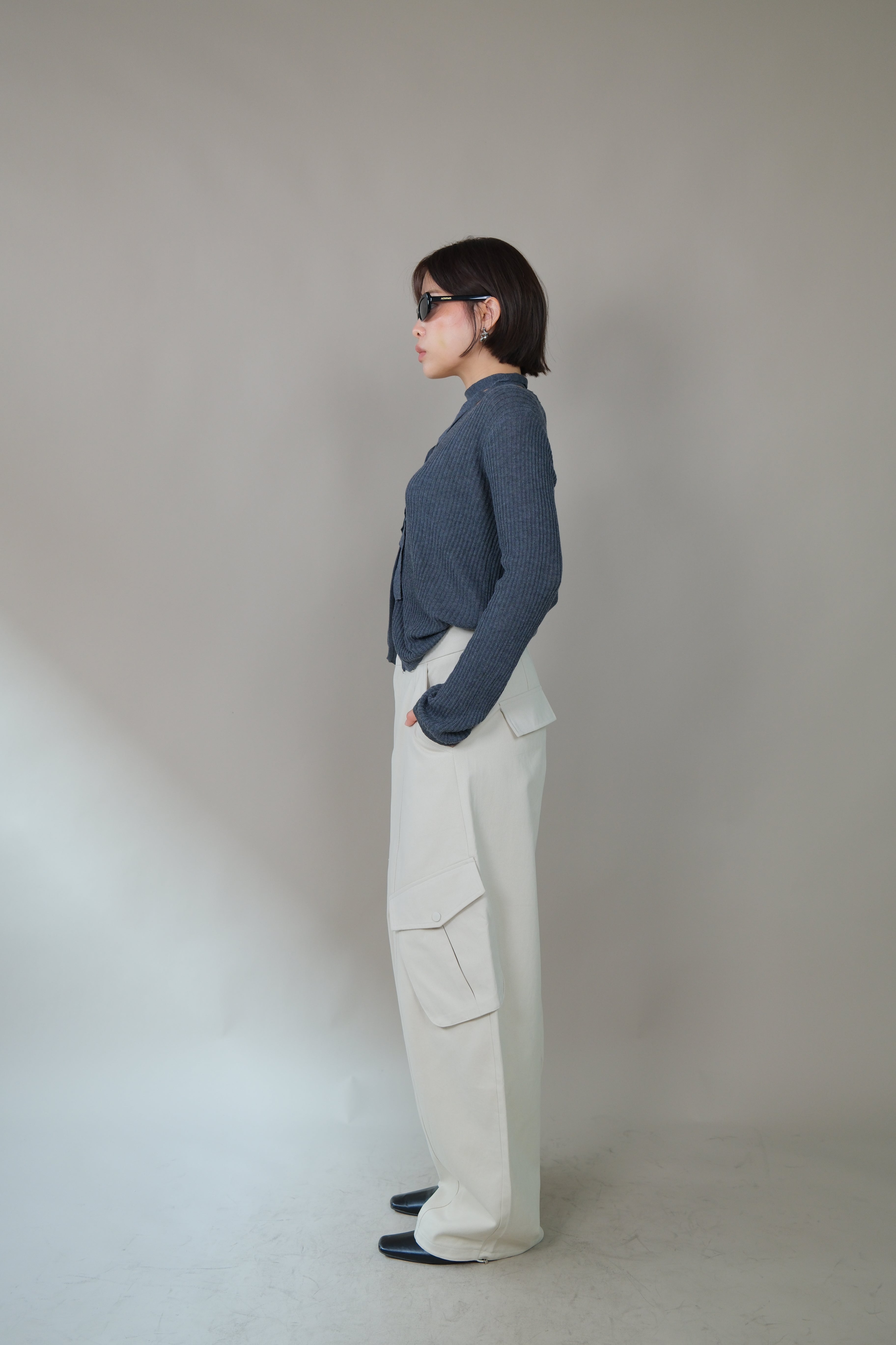 Cotton adjustable hem cargo pants