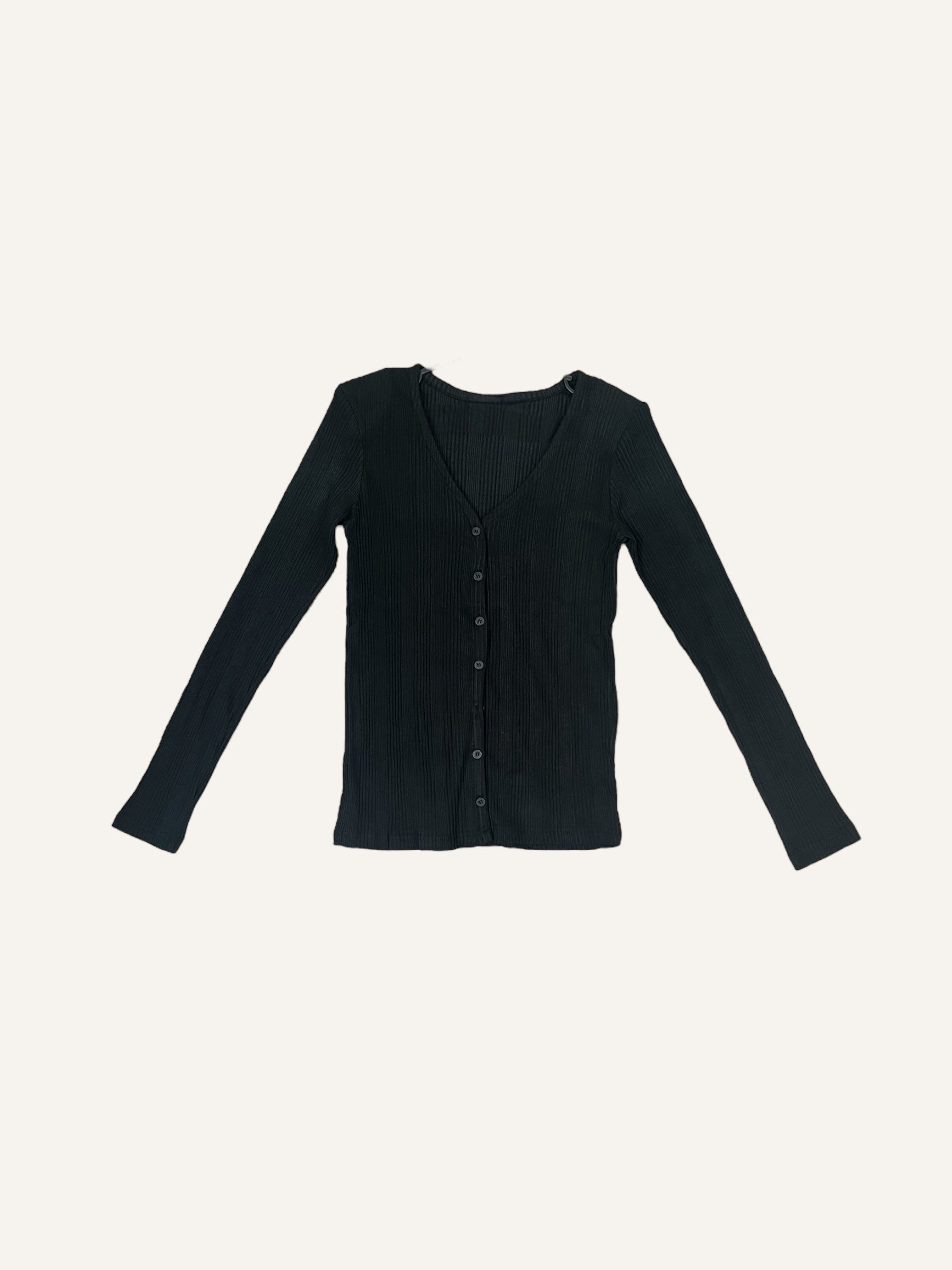 cotton ribbed cardigan