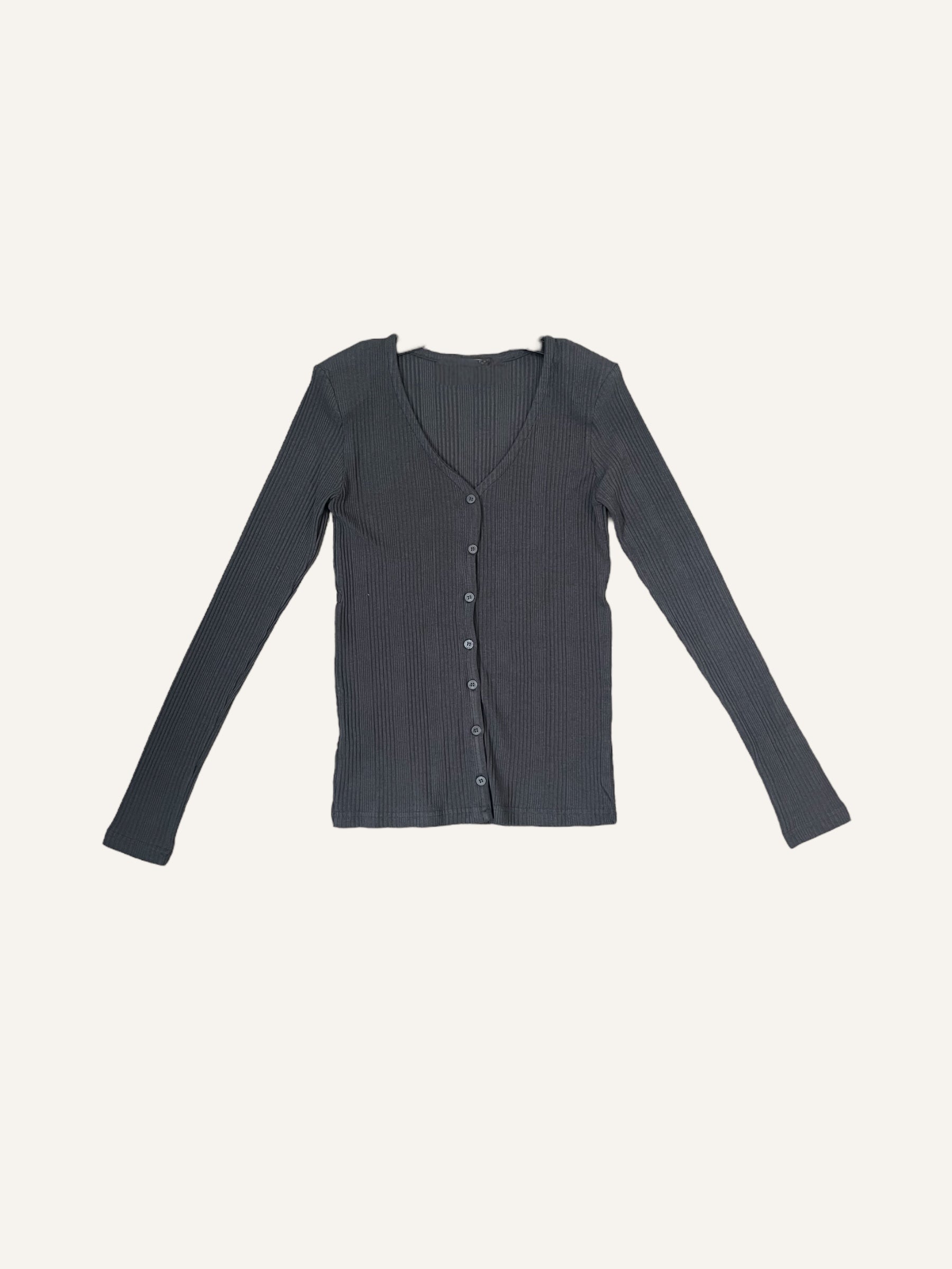 cotton ribbed cardigan