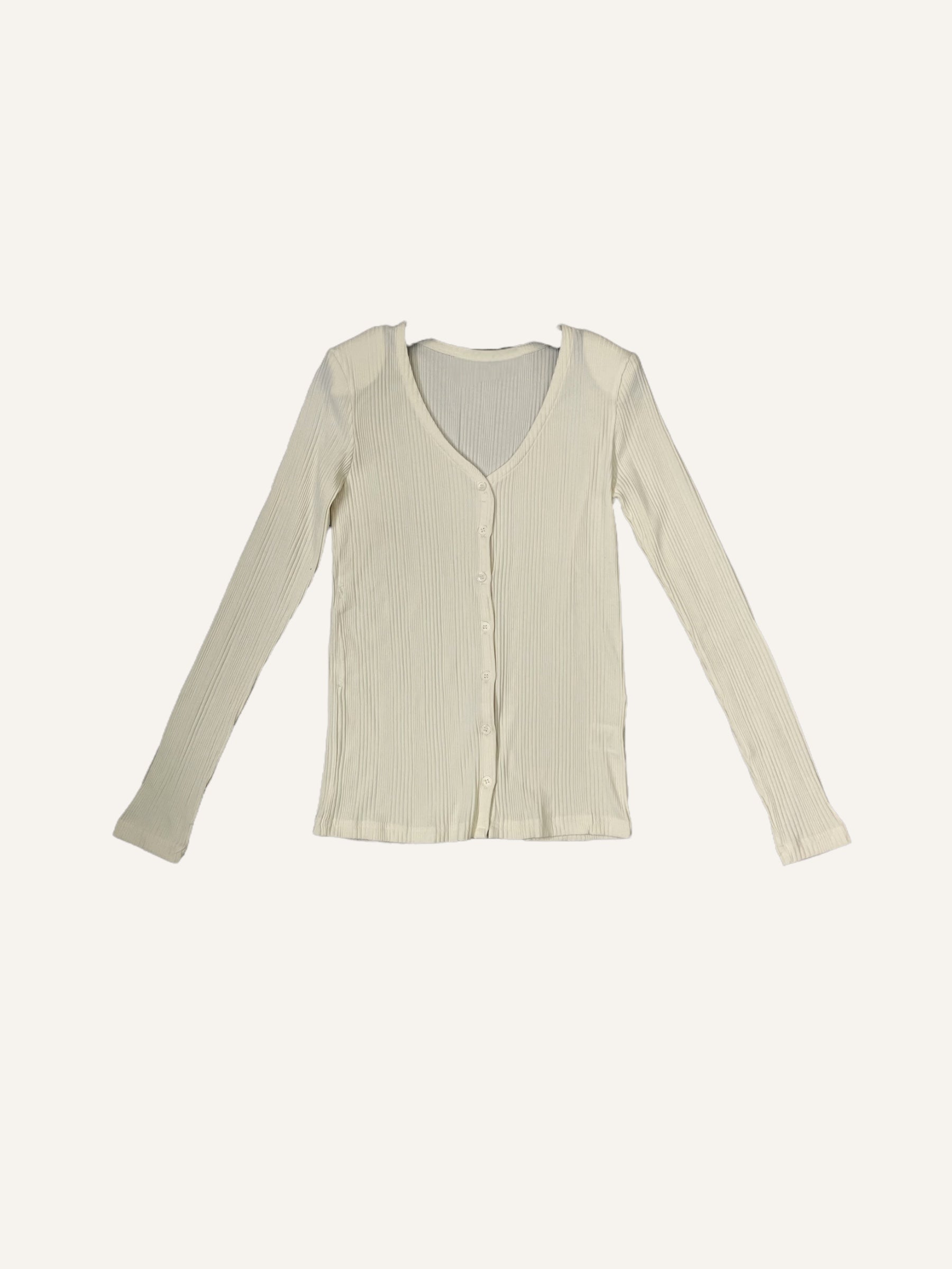cotton ribbed cardigan
