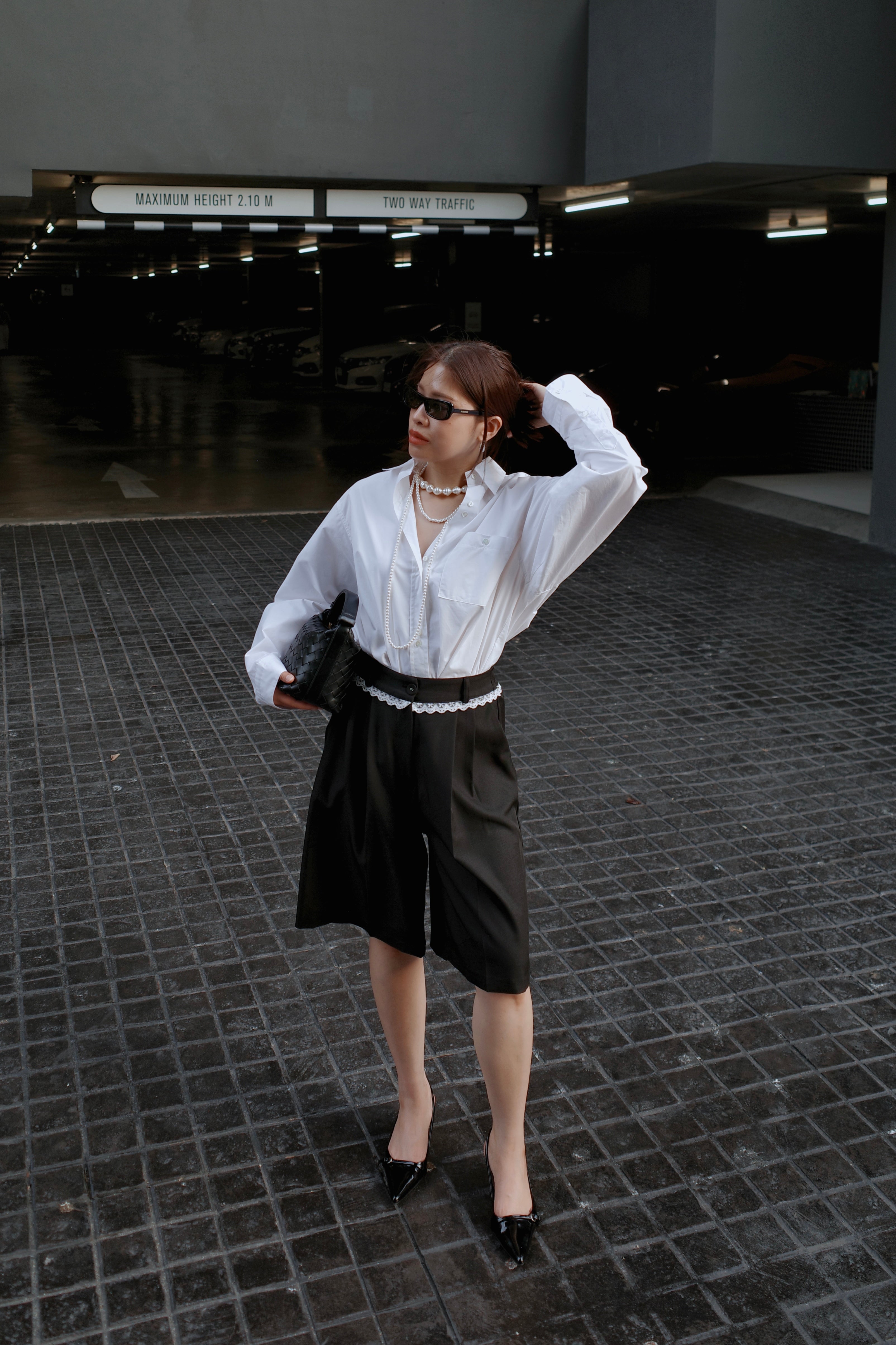 double button plain shirt