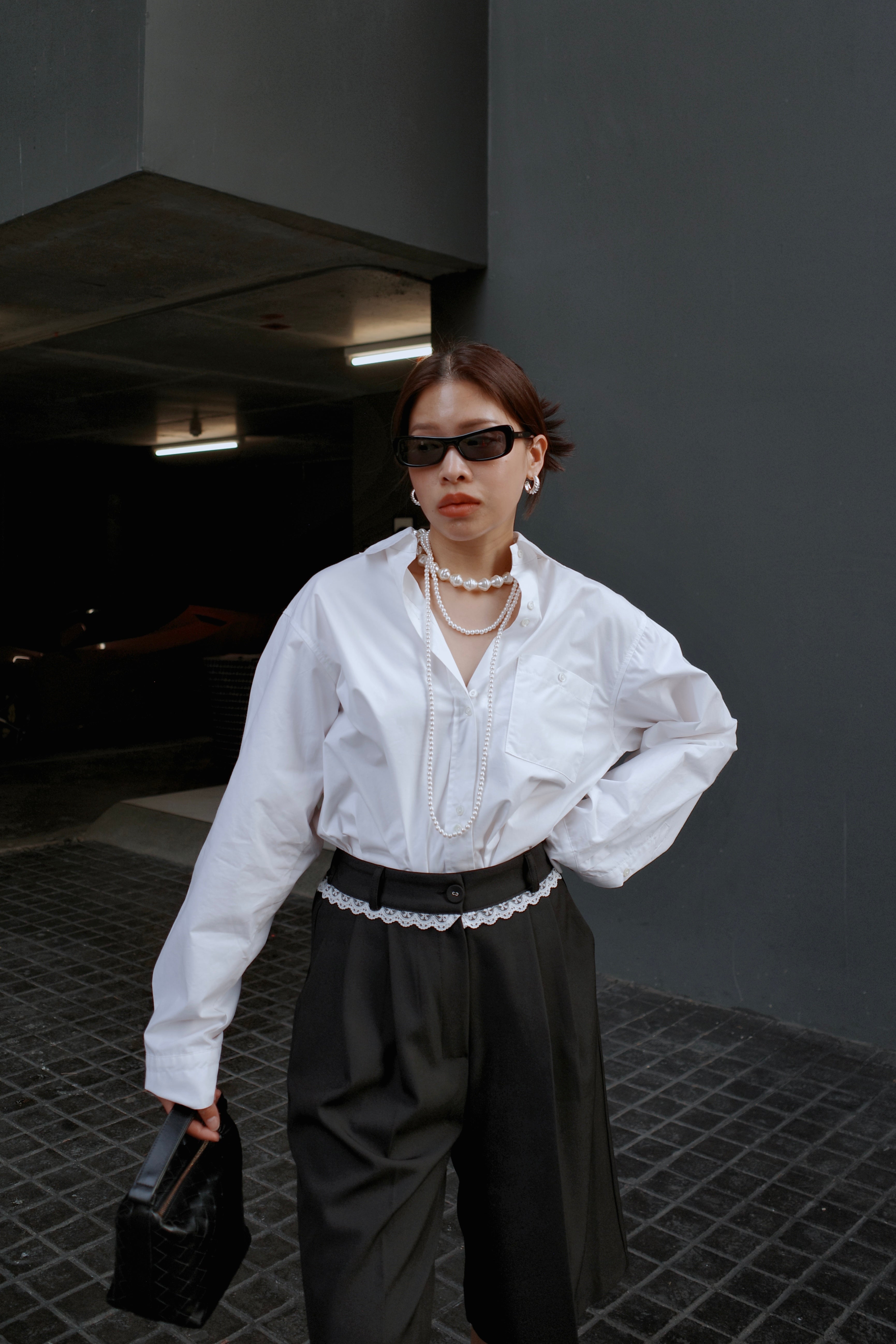 double button plain shirt