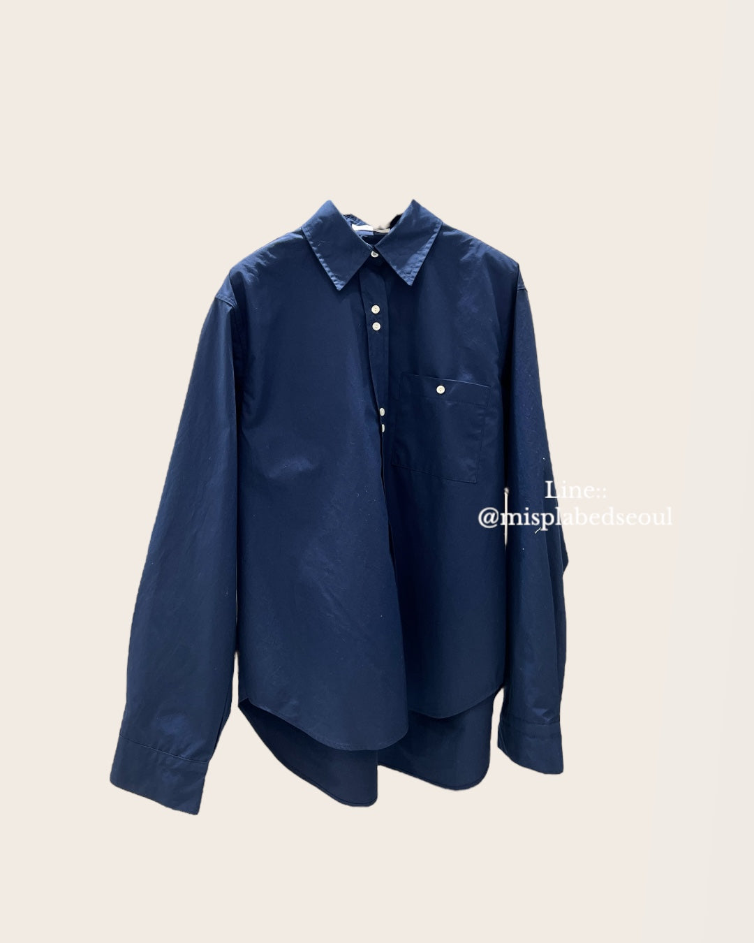double button plain shirt
