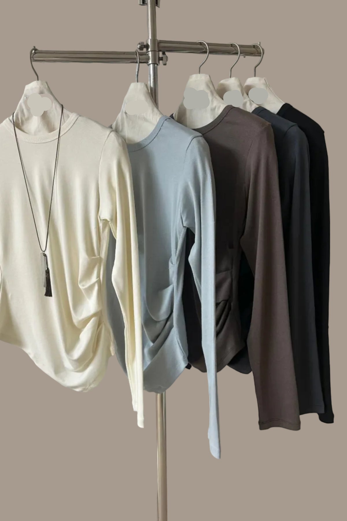 Drape Side Long Sleeve Tee