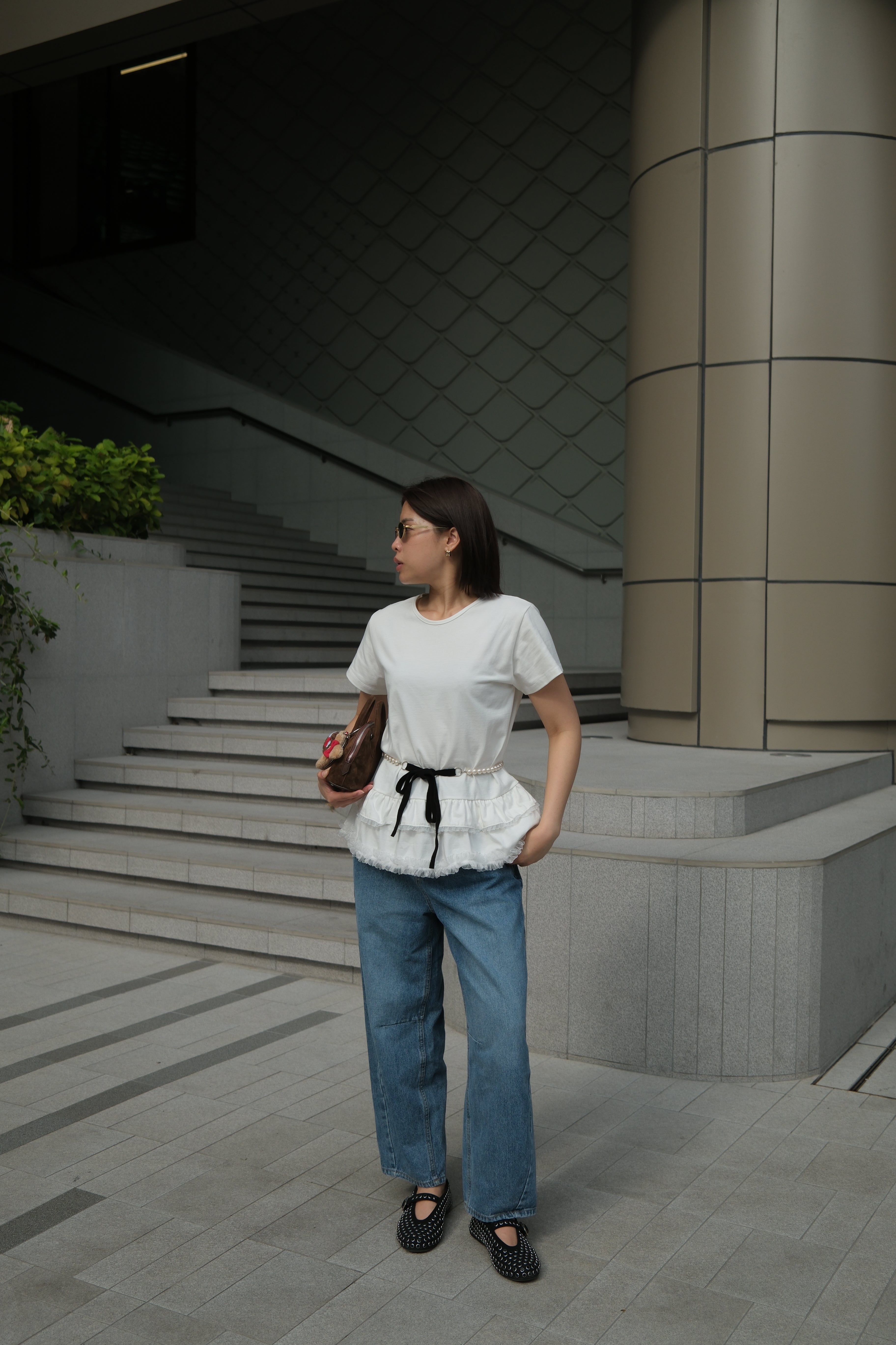 Giselle ruffle layer soft tee