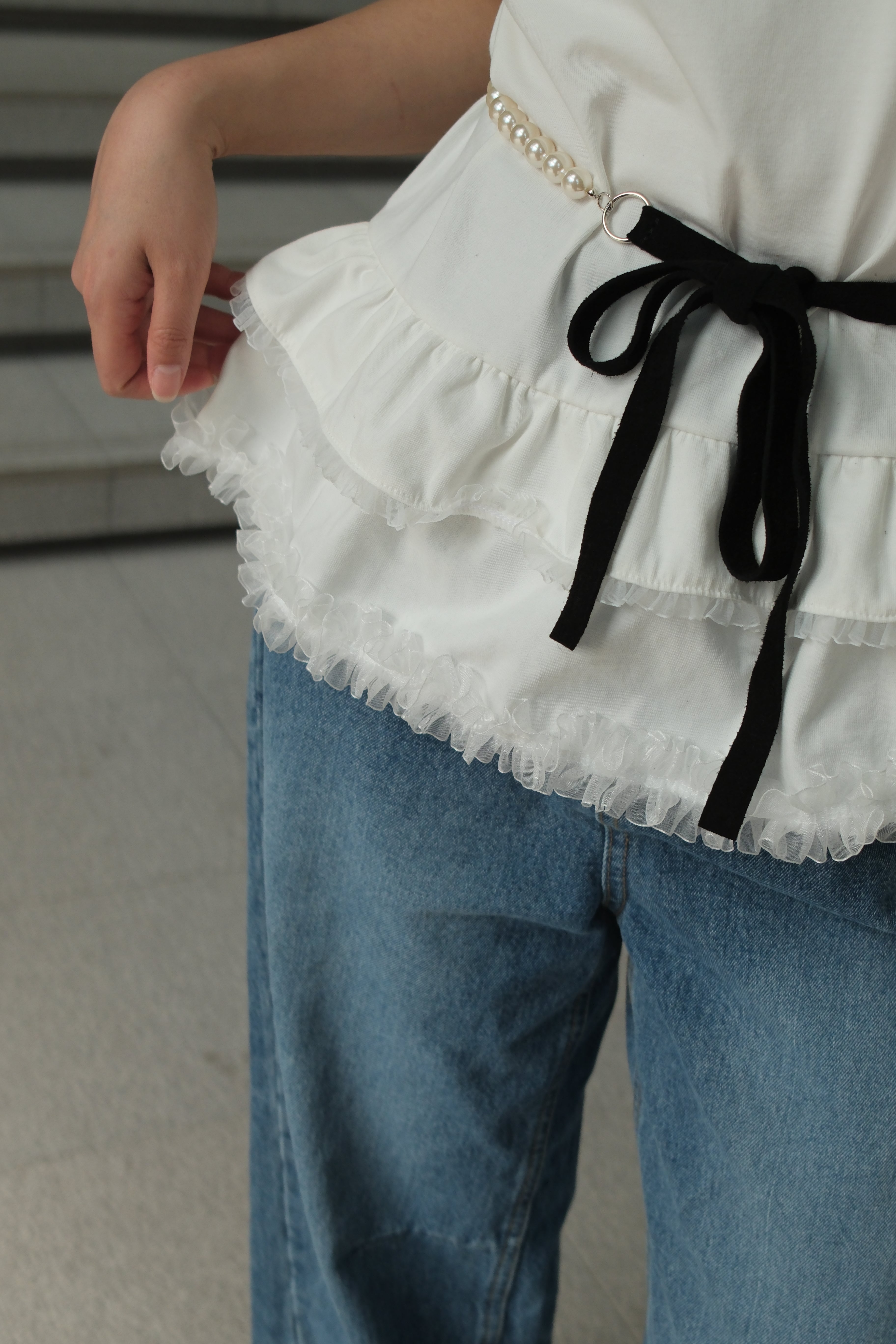 Giselle ruffle layer soft tee