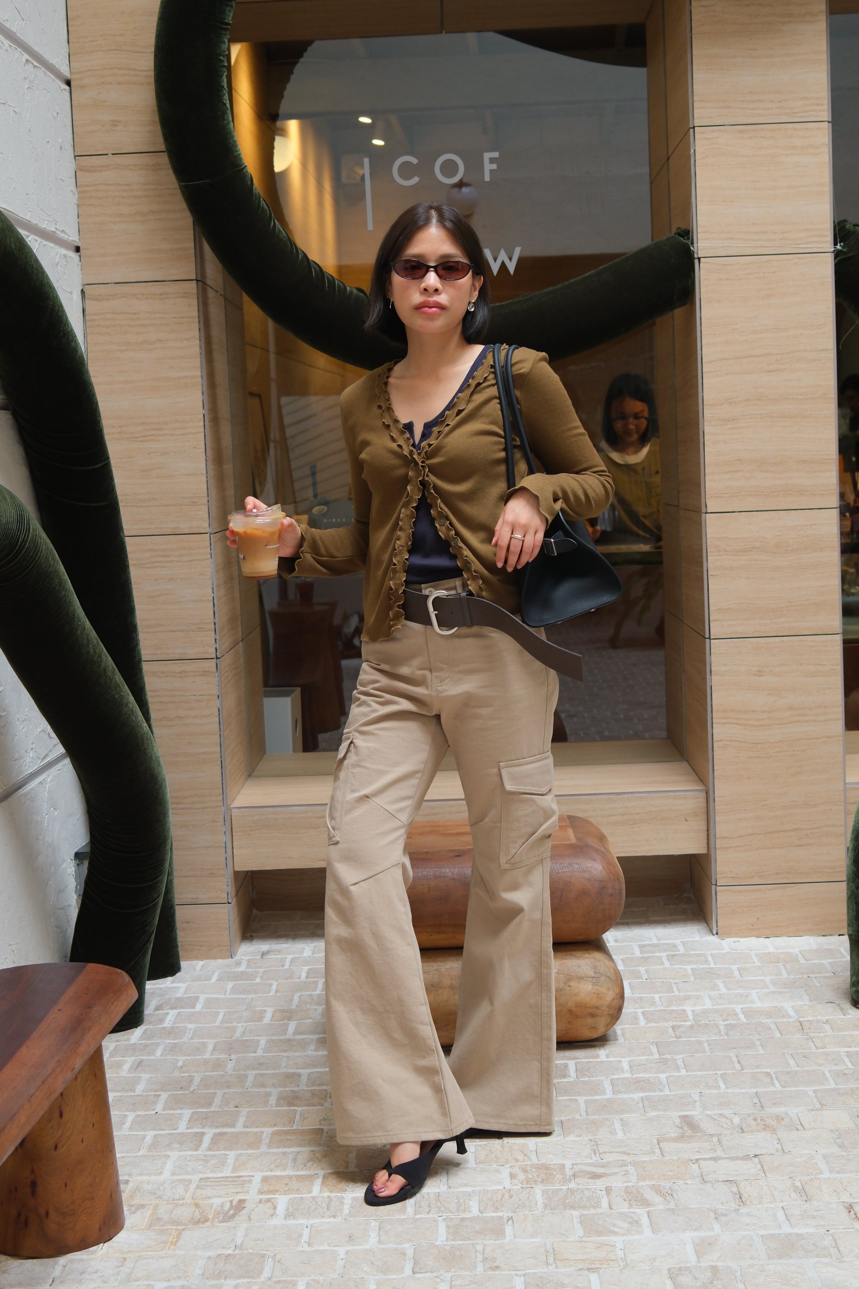 Scandi pocket flared pants