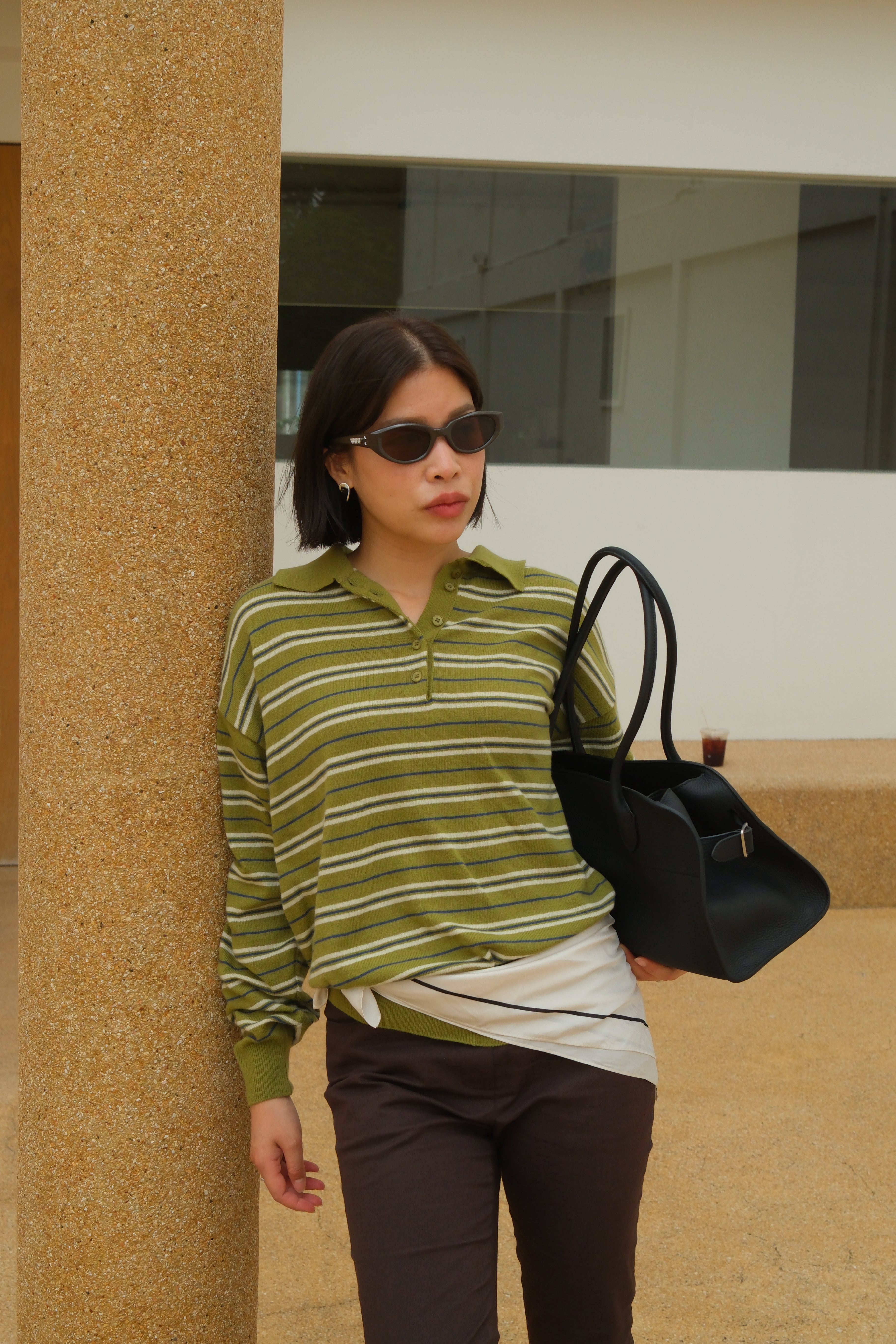 Rawraw striped polo sweater