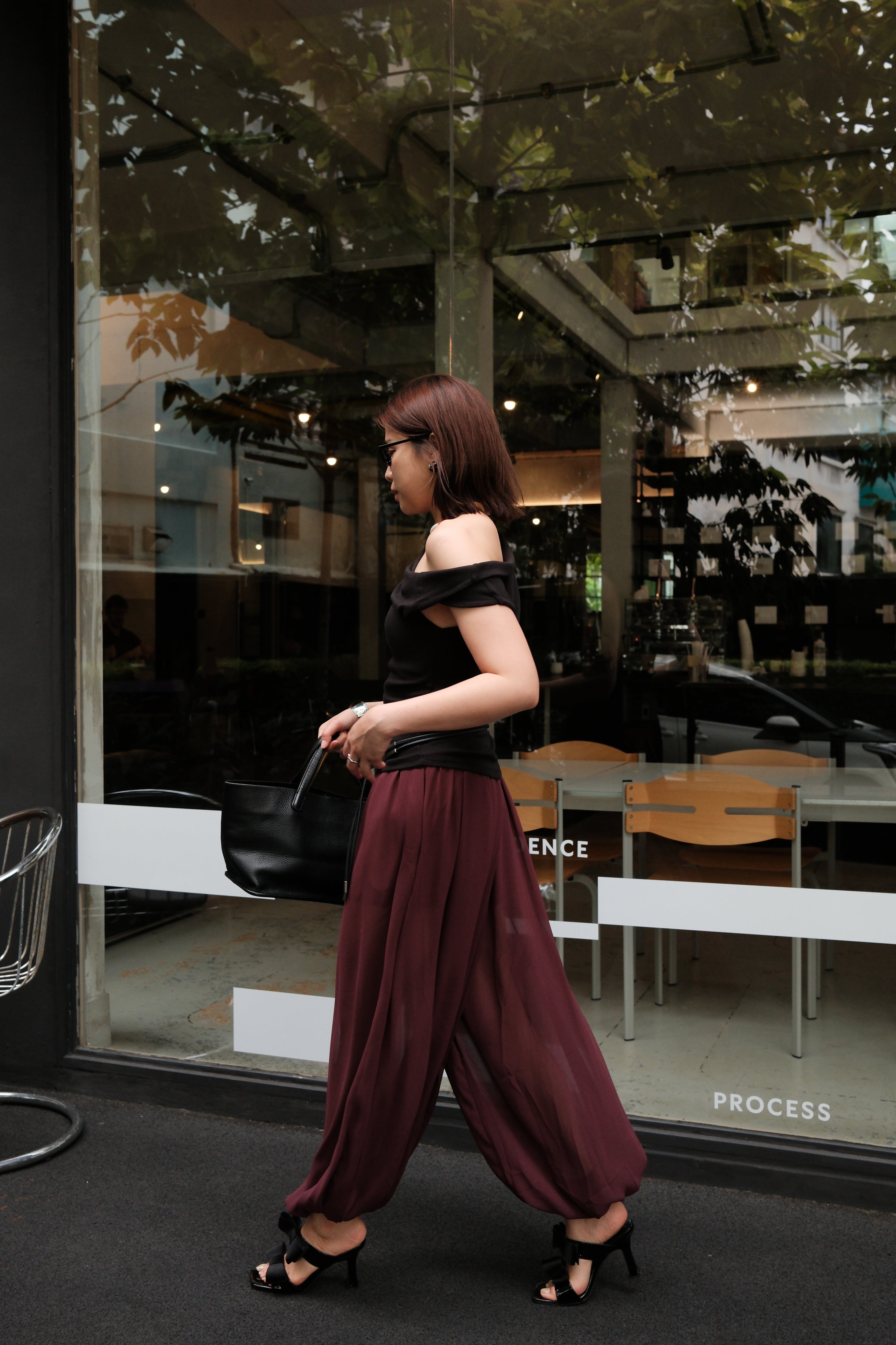 asymmetry twist sleeve soft tee