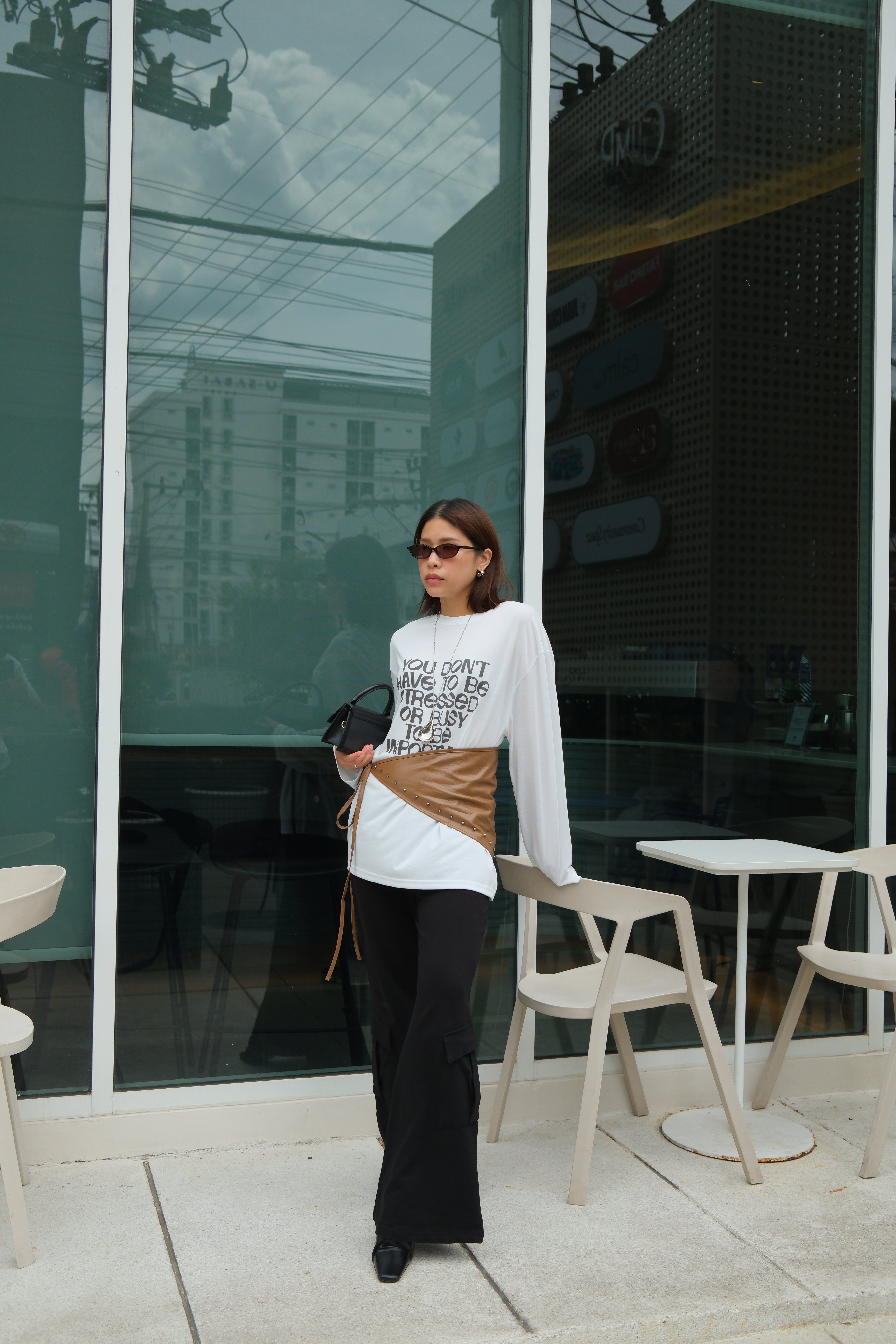 Vintage cargo flared pants