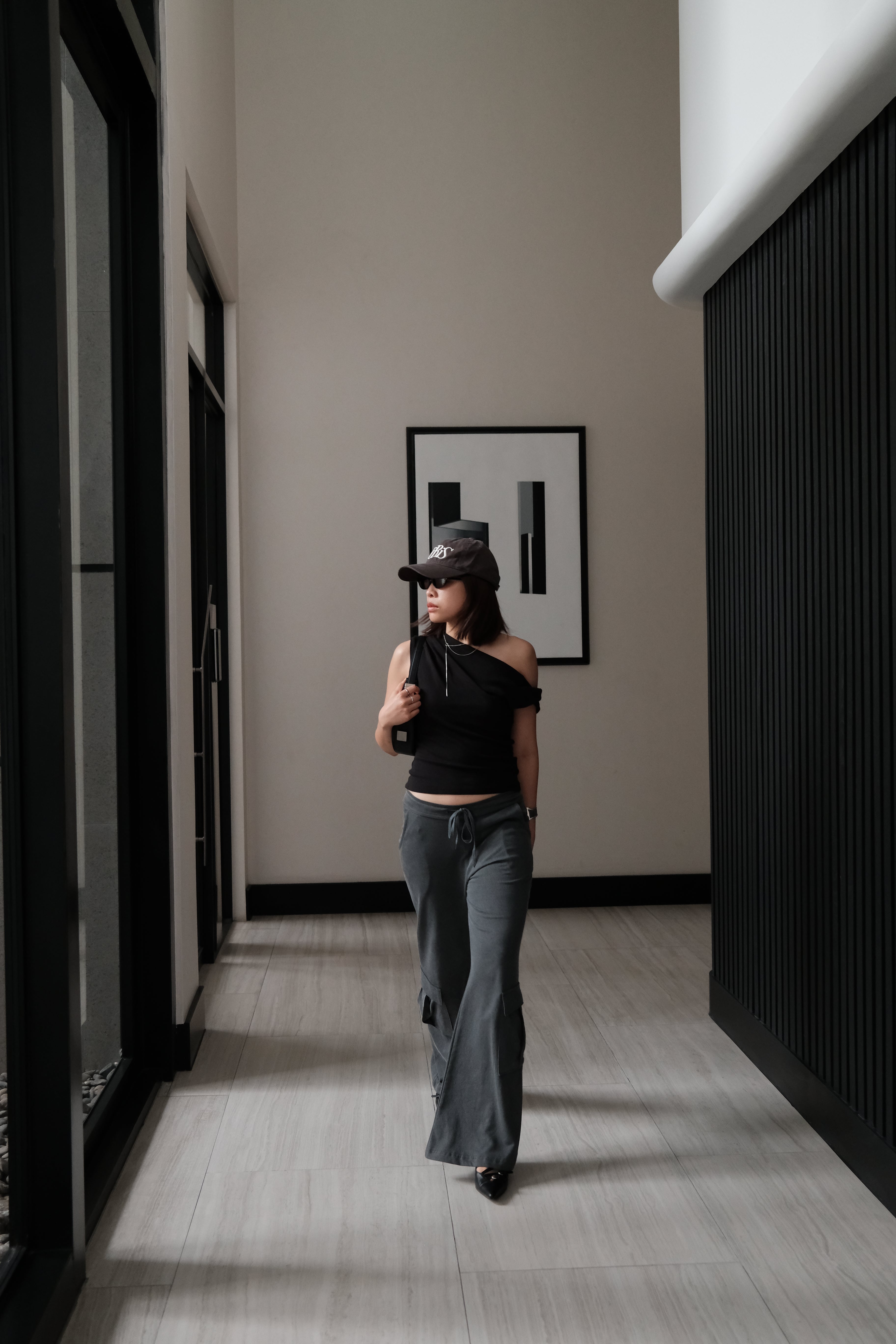 Vintage cargo flared pants