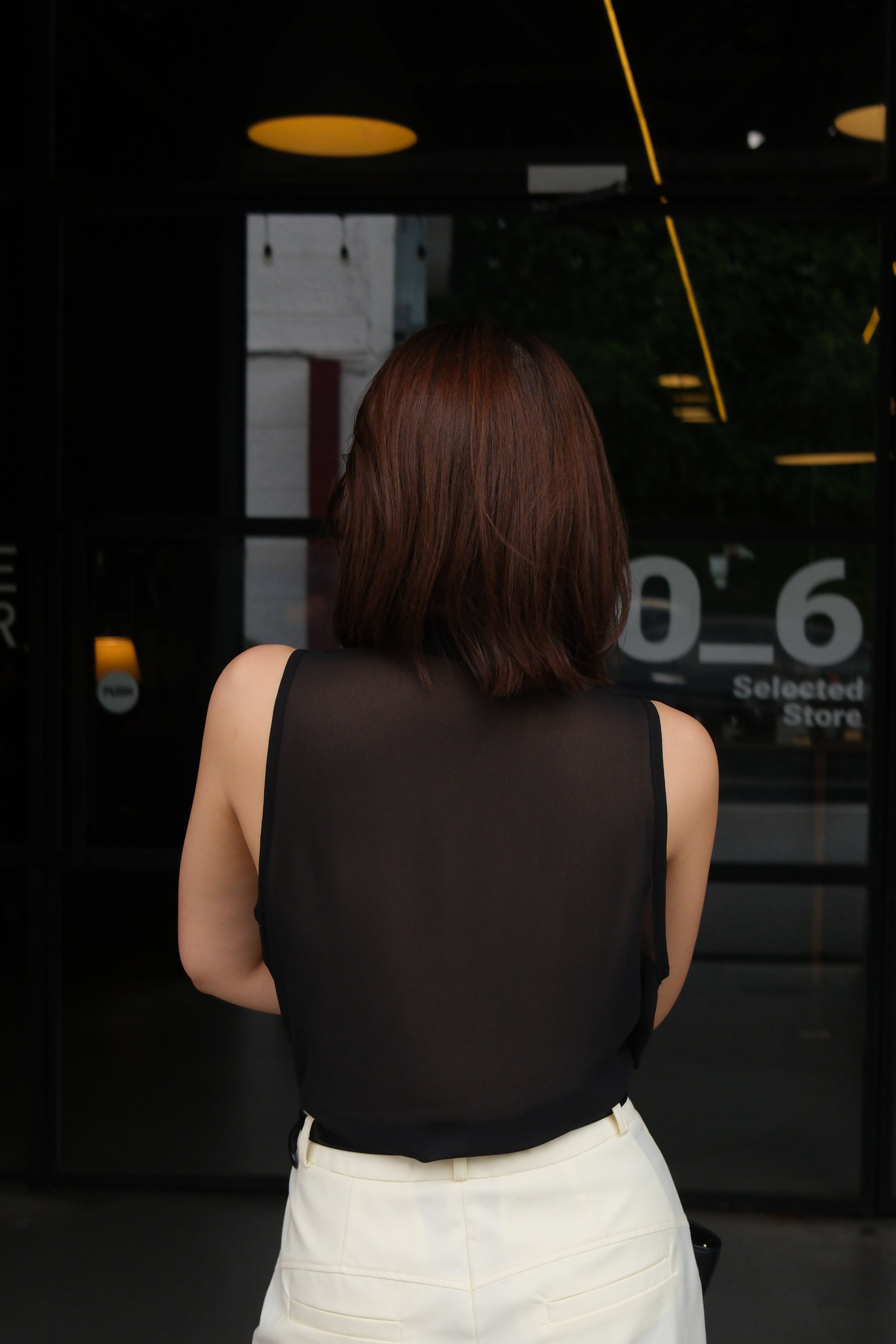 Jolie sheer wrap blouse