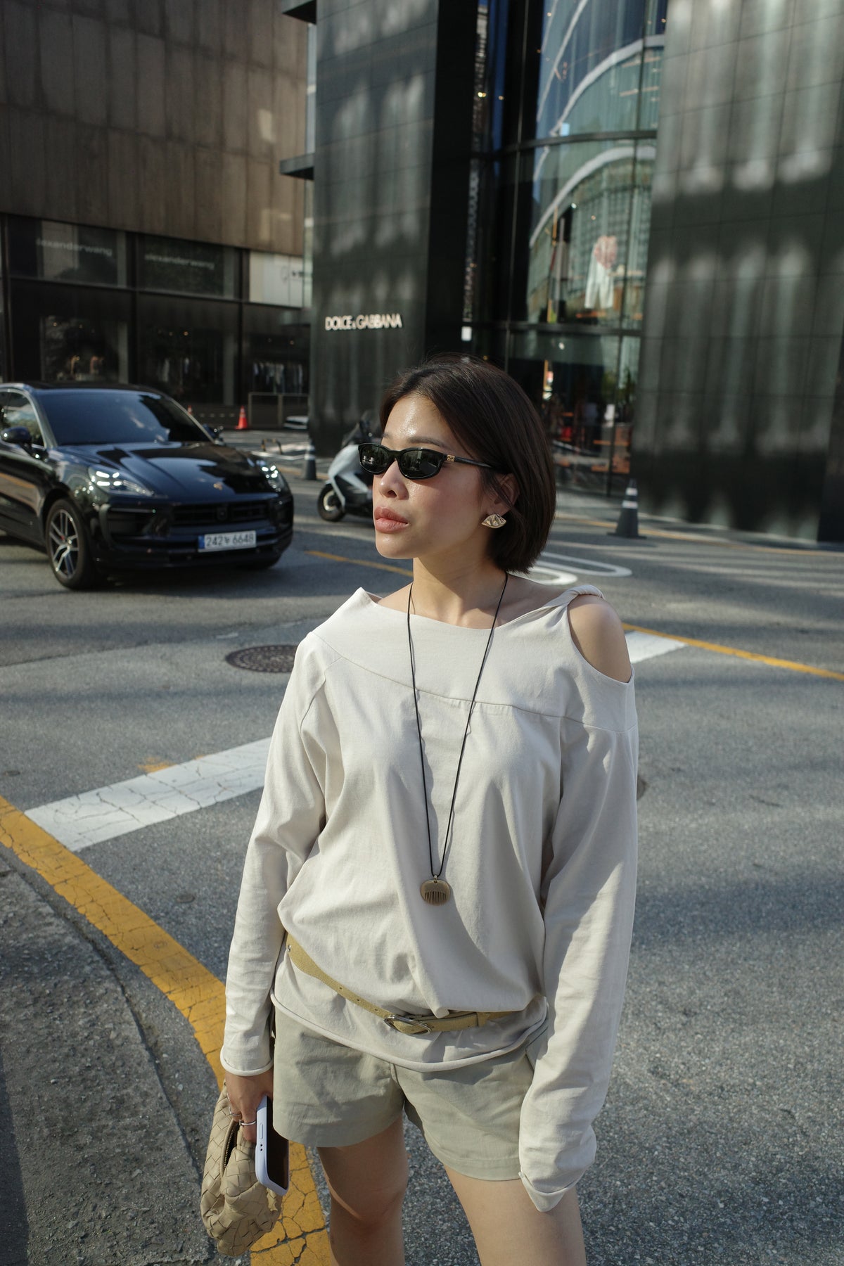 Twist Asymmetric Long Sleeve Tee